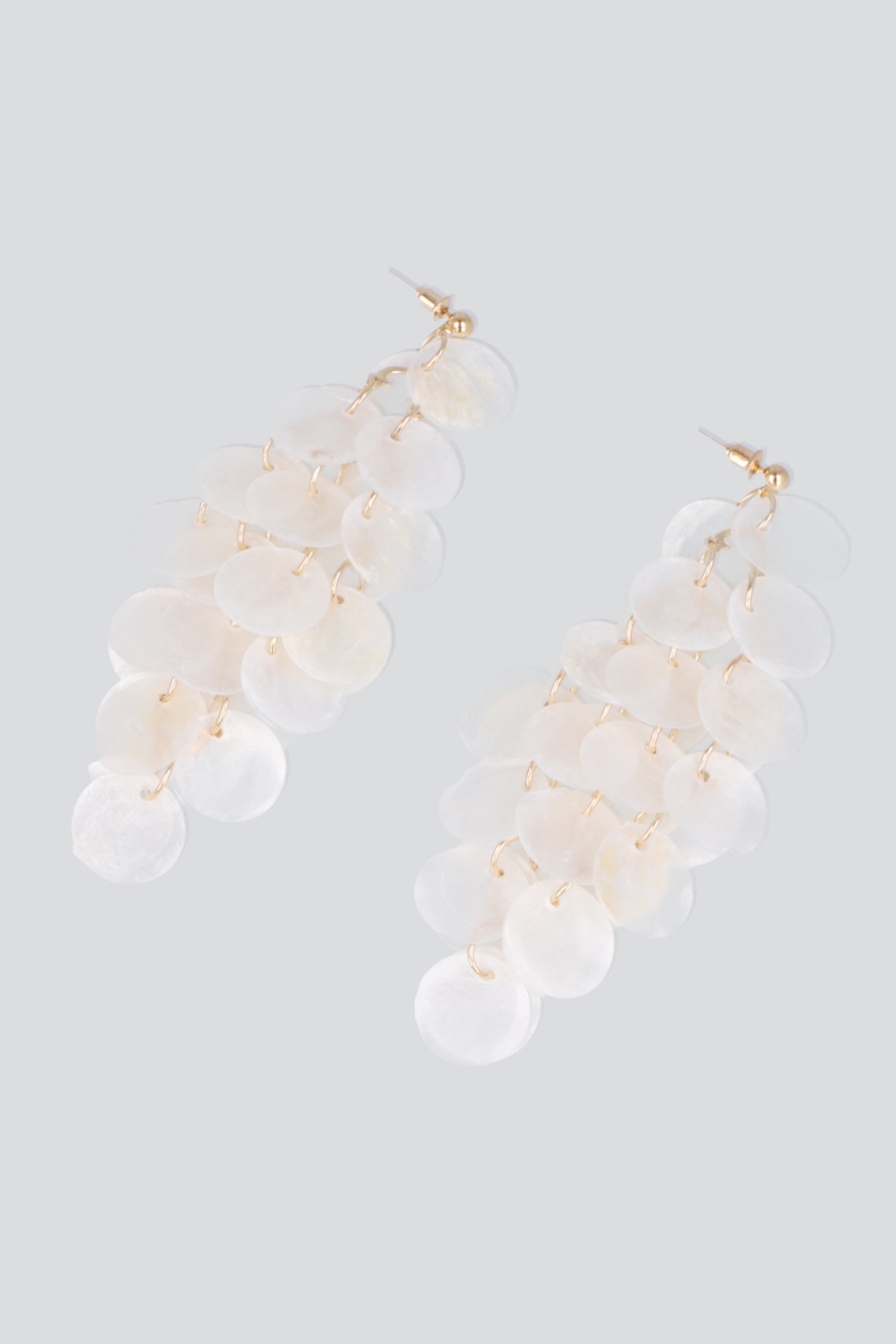 Aretes circulos nacar BLANCO