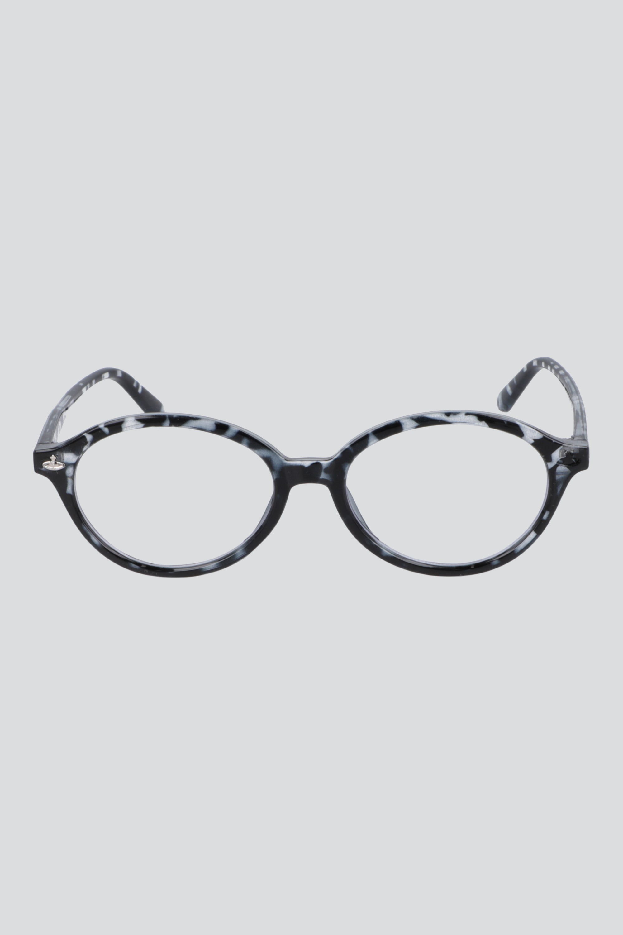 Lentes ovalo delgado mica transparente NEGRO