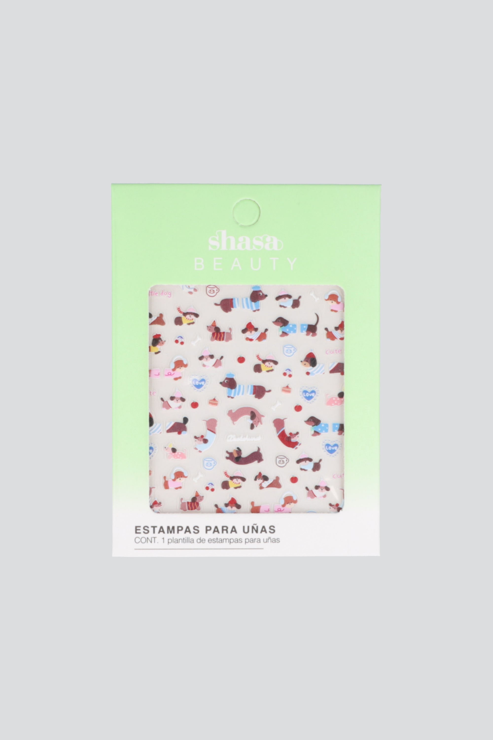 Estampas para uñas perro salchicha