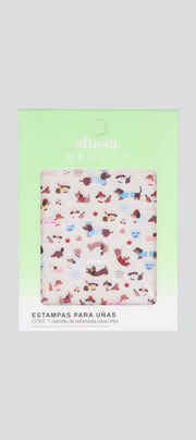 Estampas para uñas perro salchicha