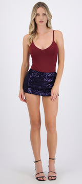 Falda mini lentejuelas