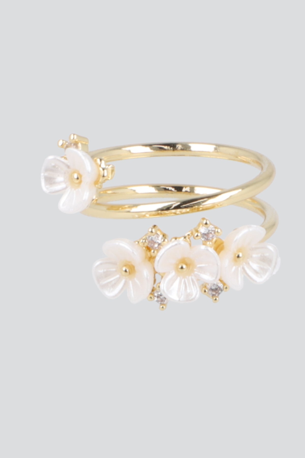 ANILLO MULTIFLORES PQ ORO