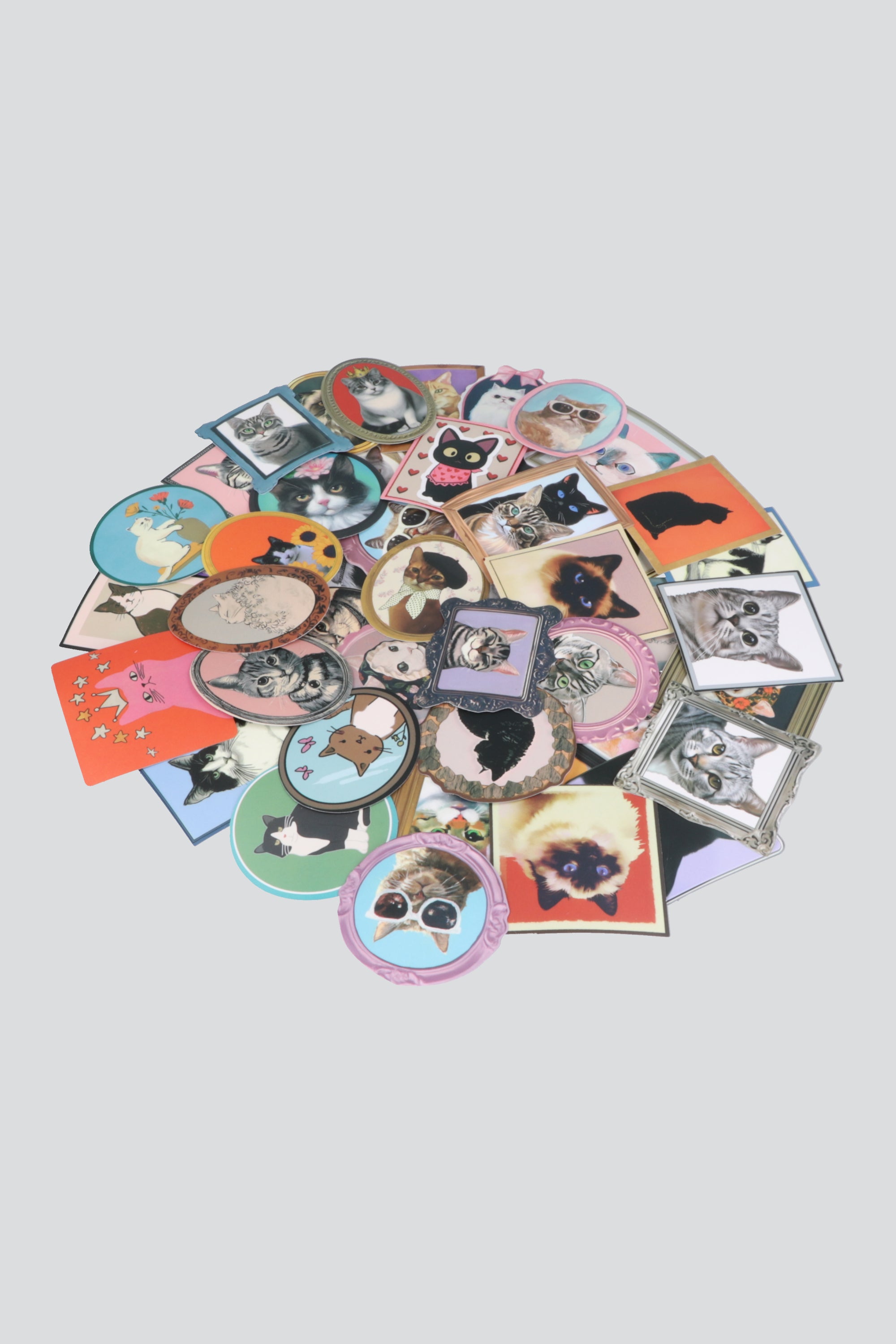 Set 50 stickers gatitos MULTICOLOR