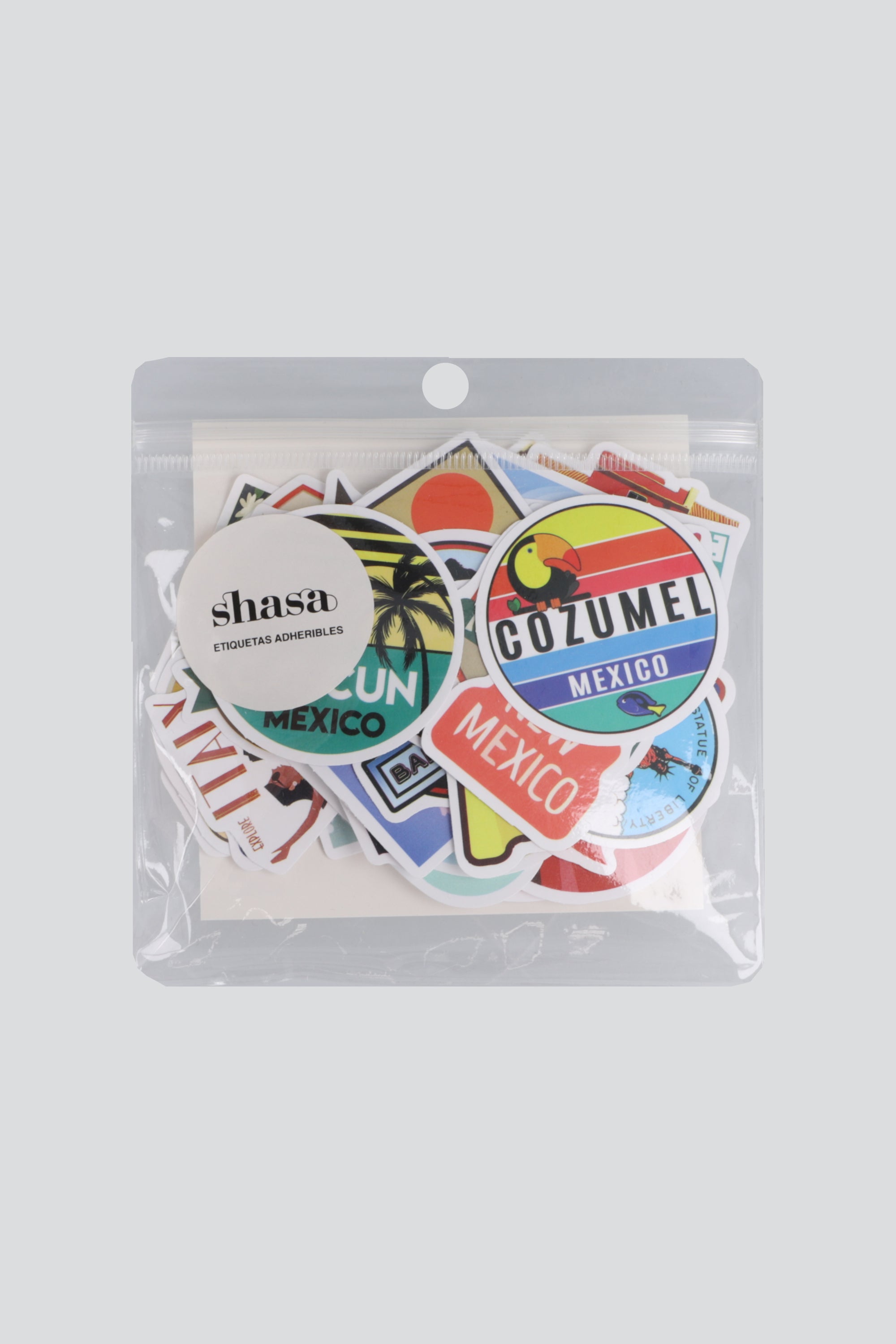 Set 50 stickers ciudades MULTICOLOR