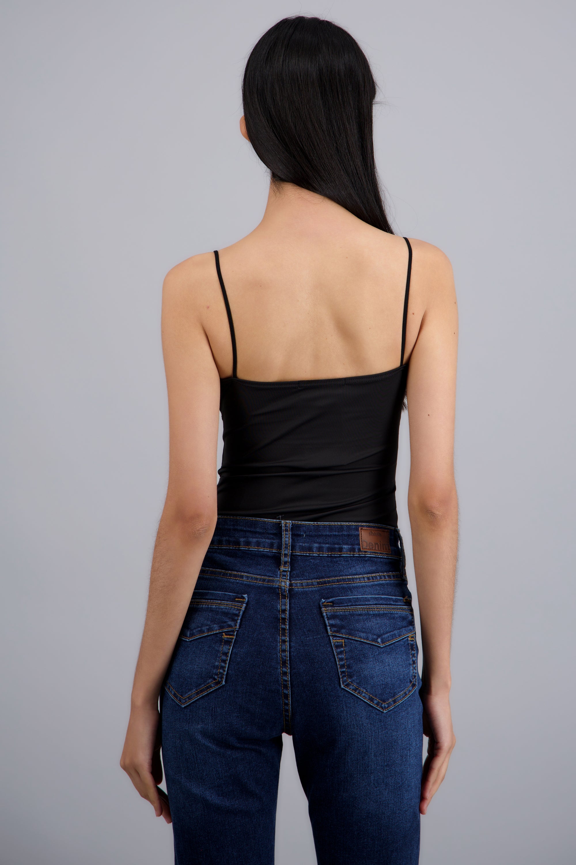 Bodysuit escote en V detalle encaje NEGRO COMBO
