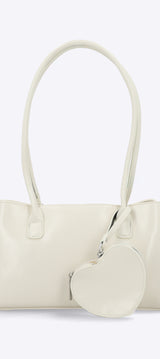 Bolsa estructurada shoulder charm corazon
