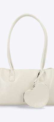 Bolsa estructurada shoulder charm corazon