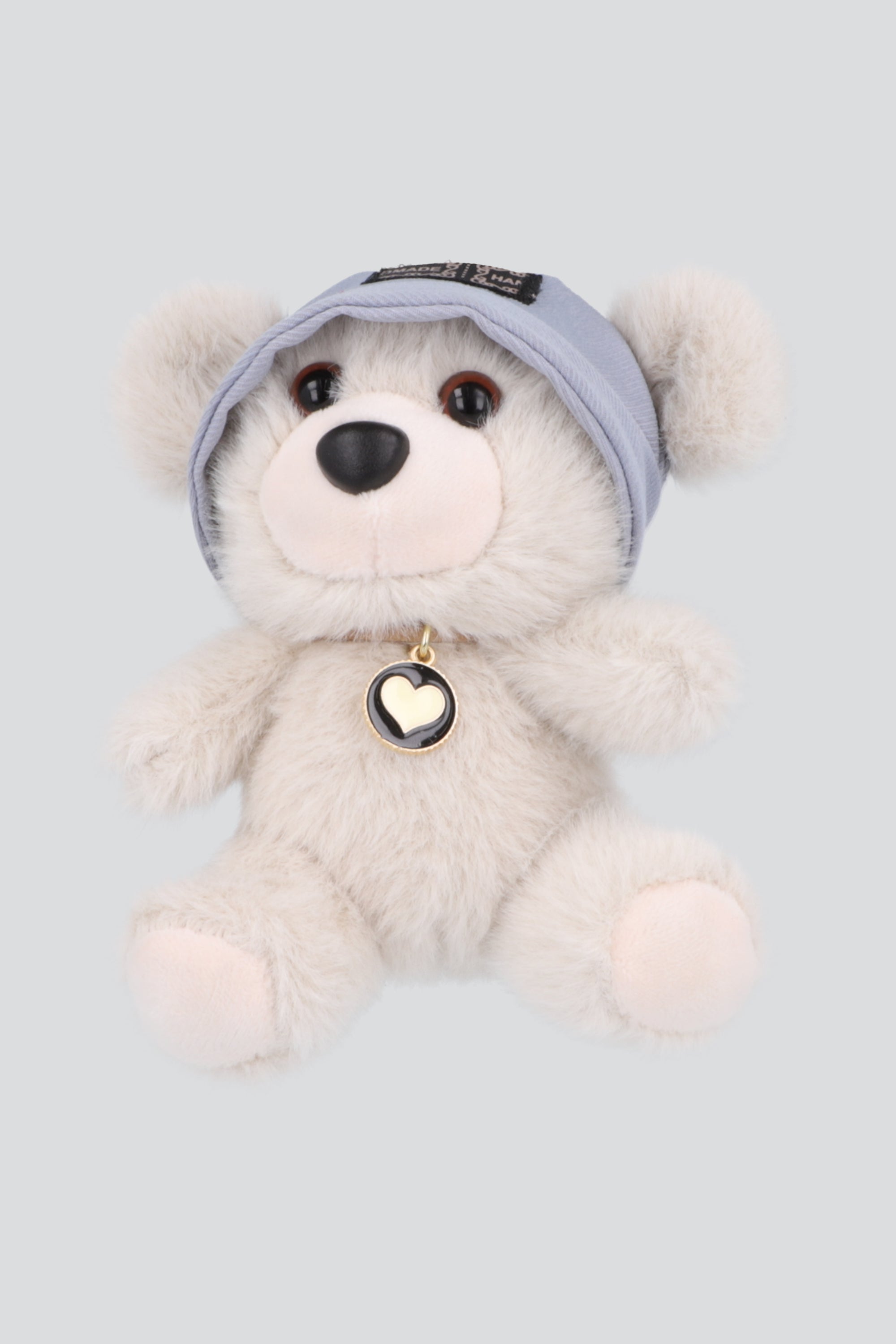 Llavero oso con gorrito GRIS