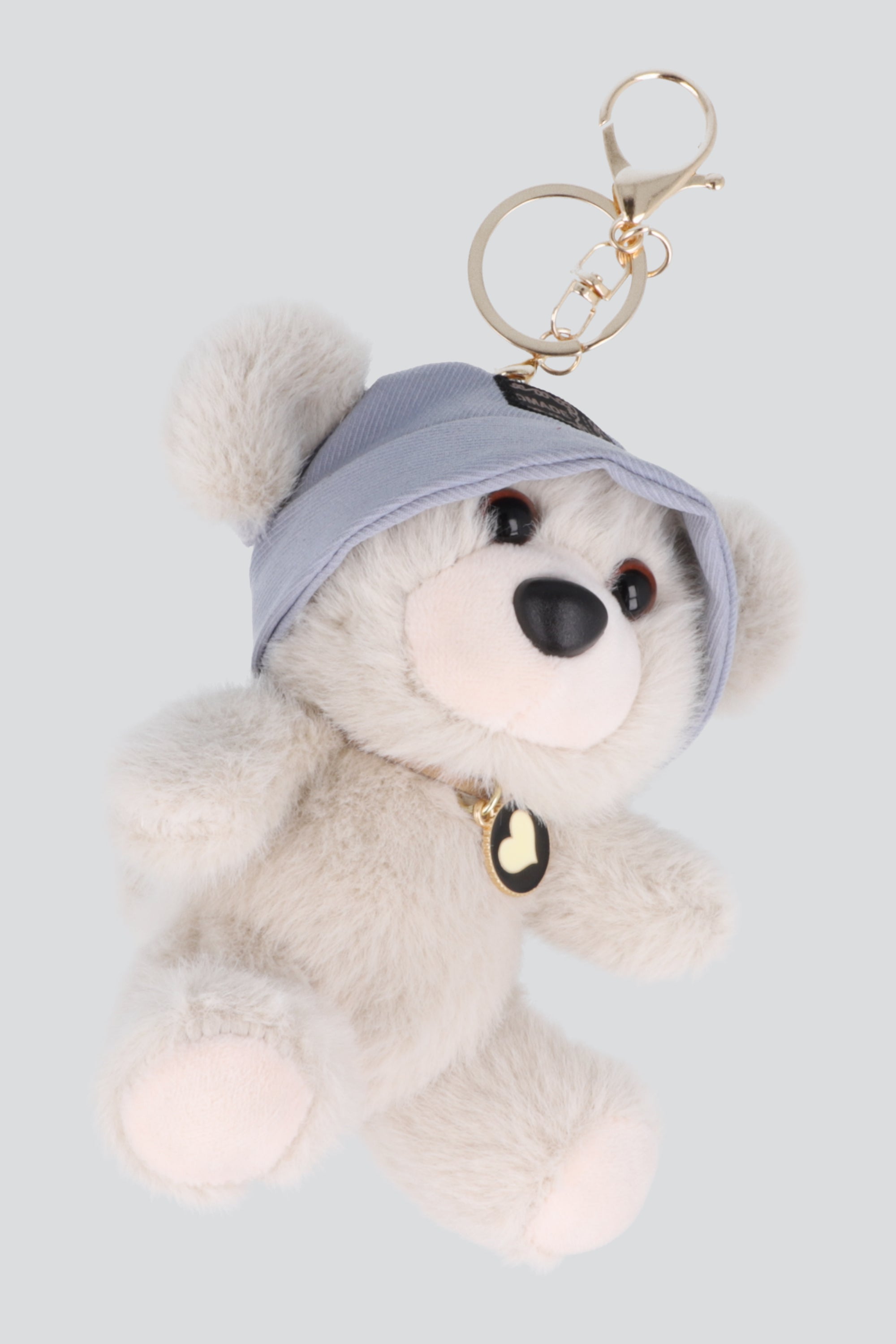 Llavero oso con gorrito GRIS