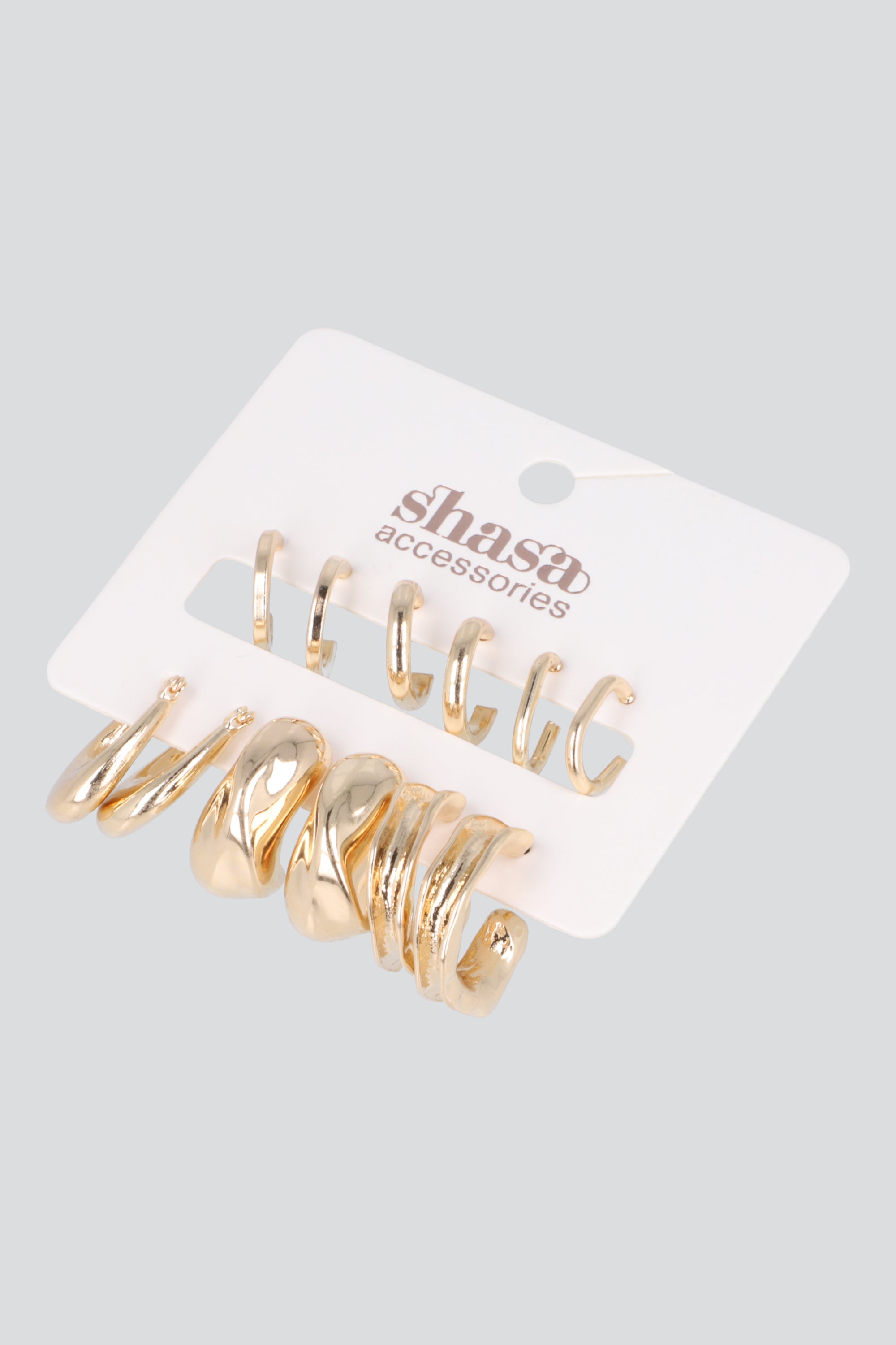 SET 5 PARES ARRACADAS MIX ORO