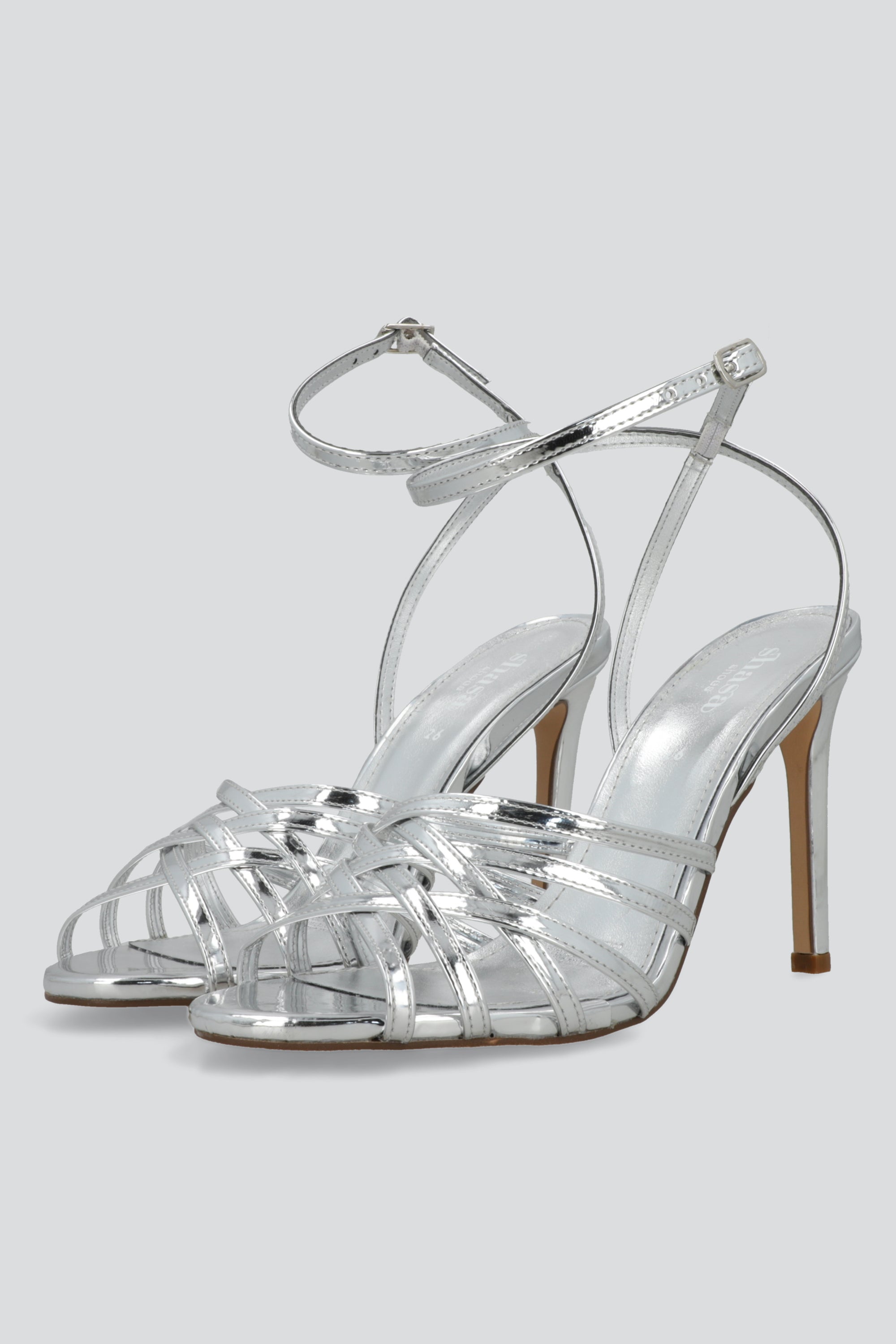 Tacon multi tiras metalico PLATA