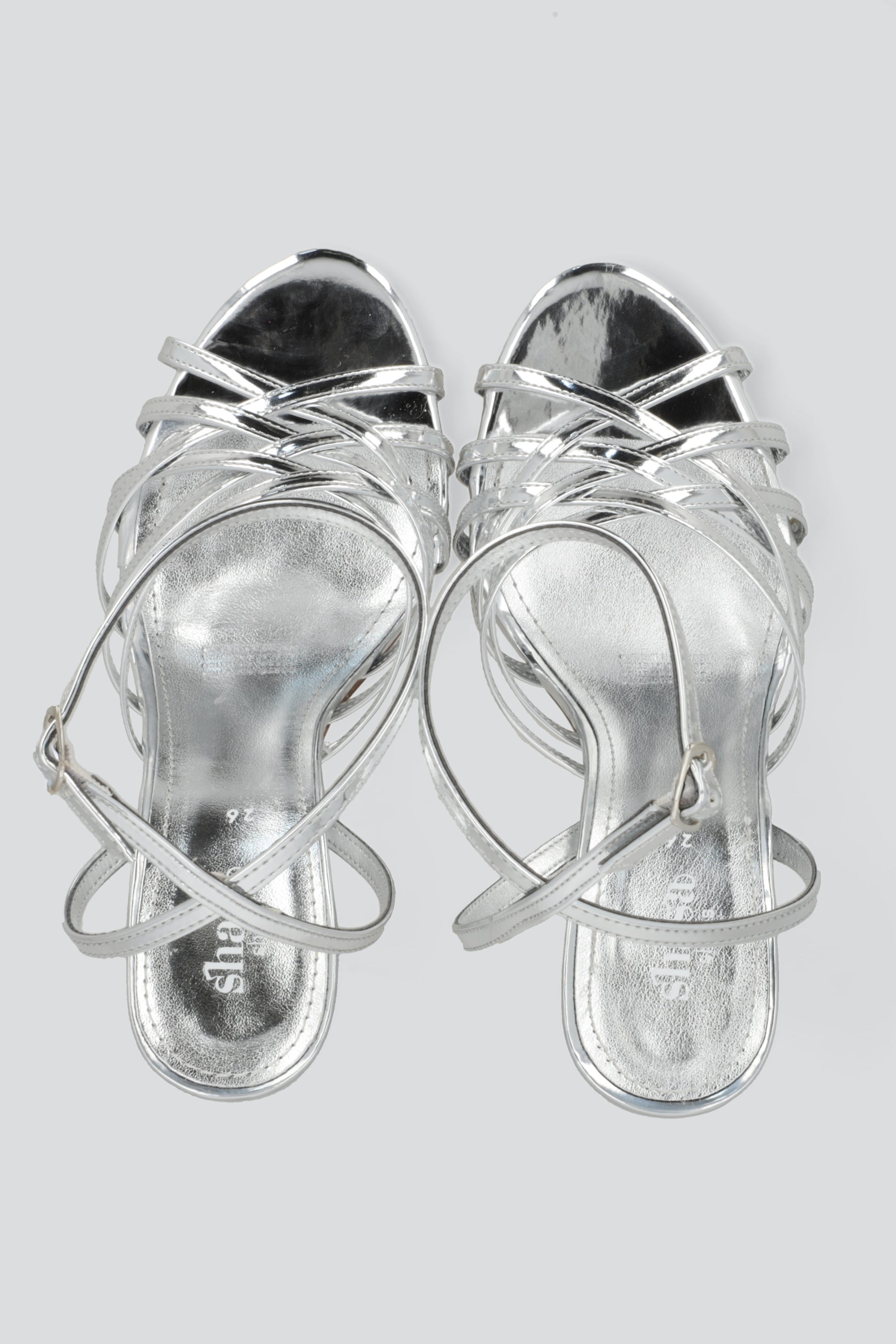 Tacon multi tiras metalico PLATA