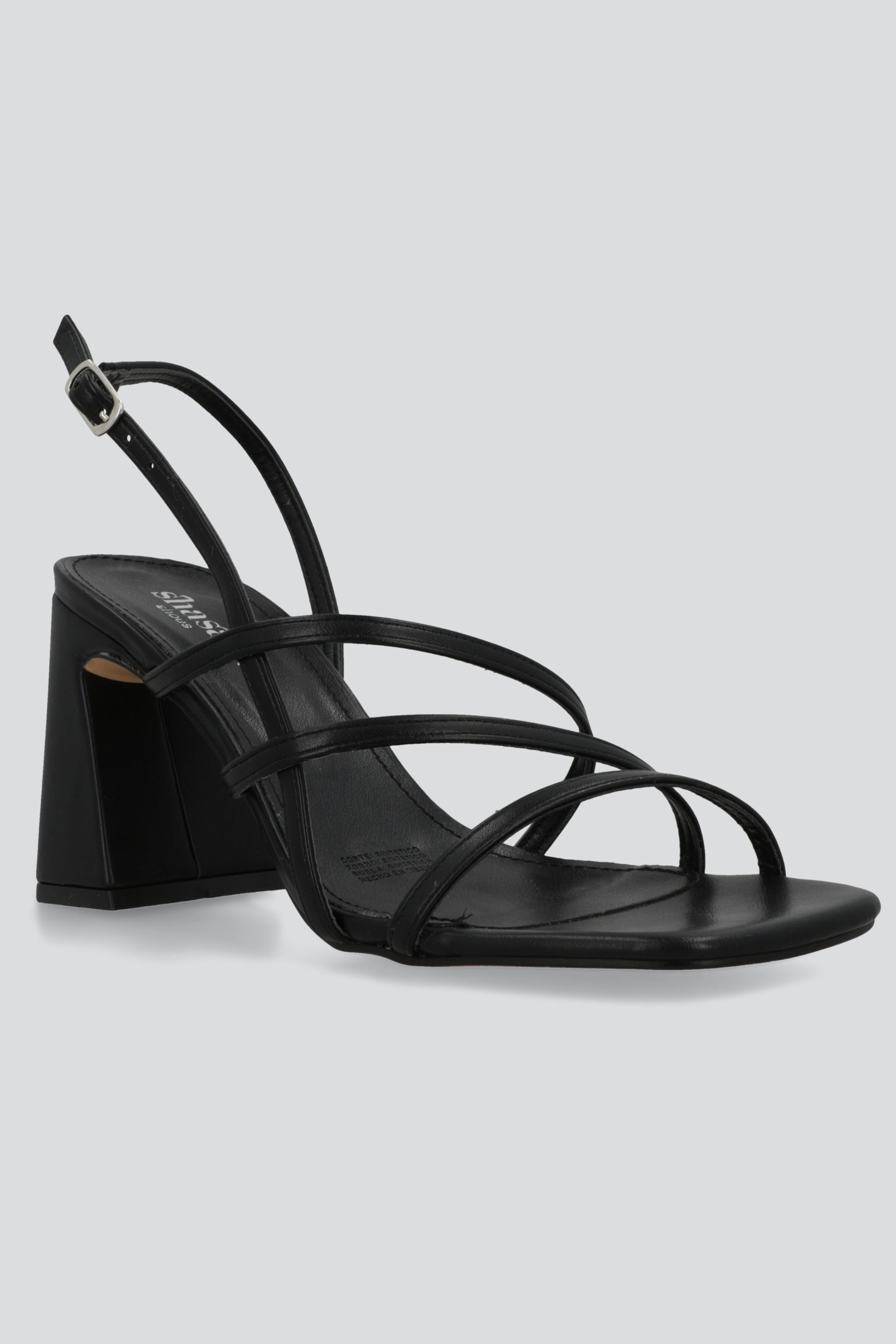 Tacon sencillo tiras entrelazadas NEGRO