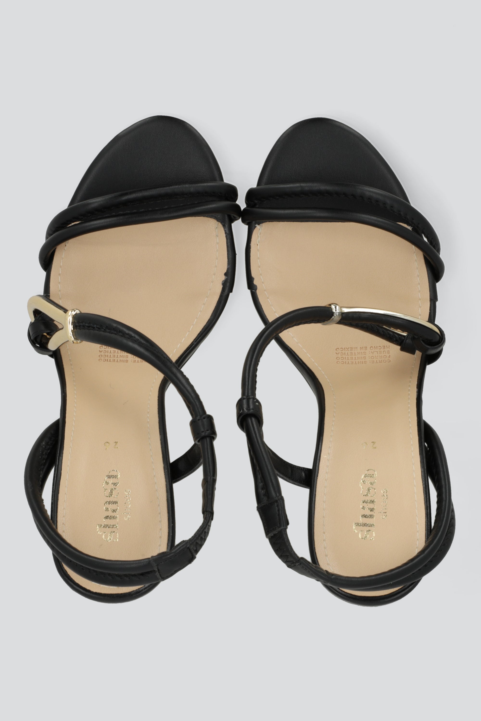 Tacon tiras herraje ovalo NEGRO