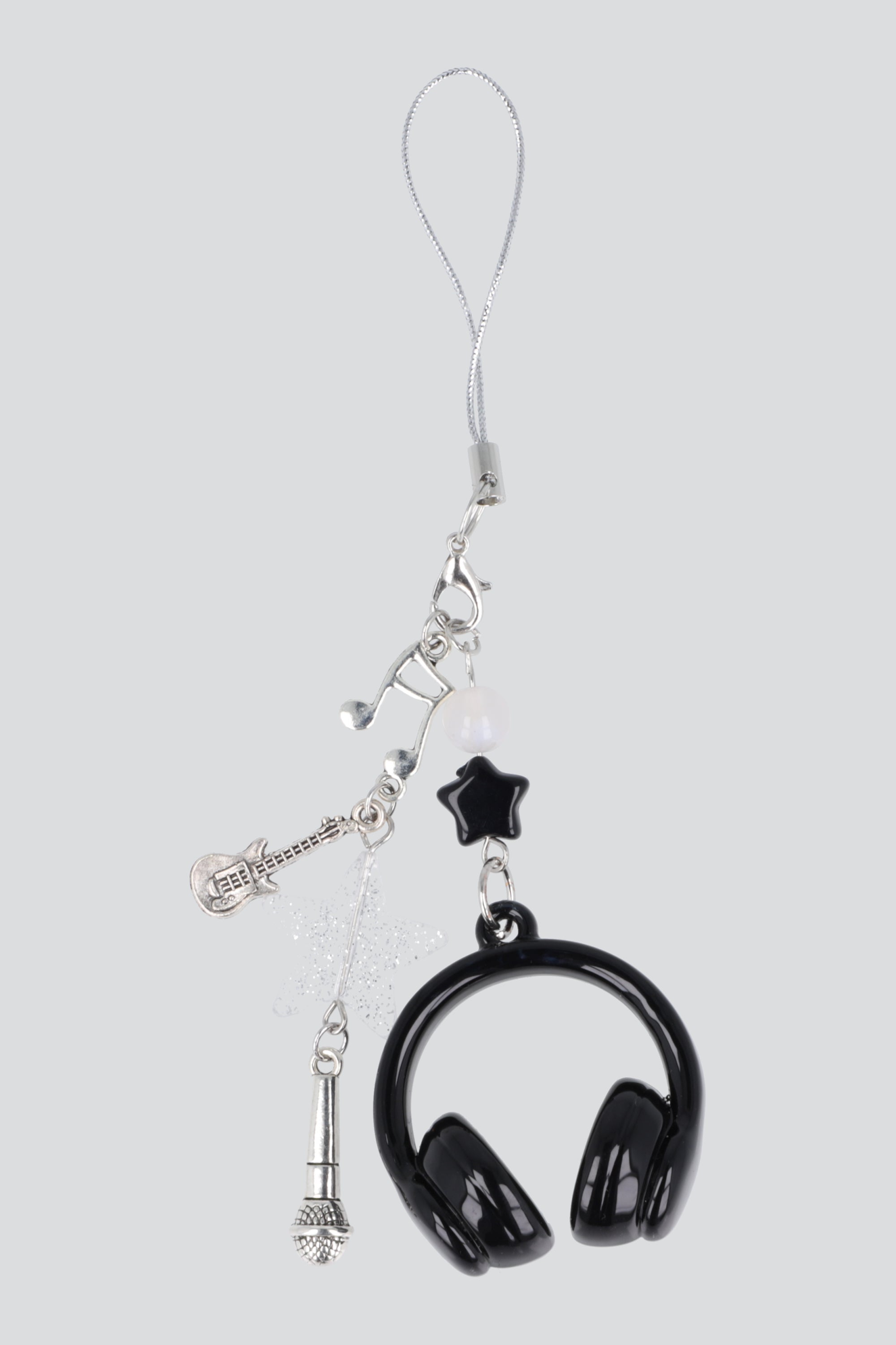 Cel charm headphones microfono NEGRO