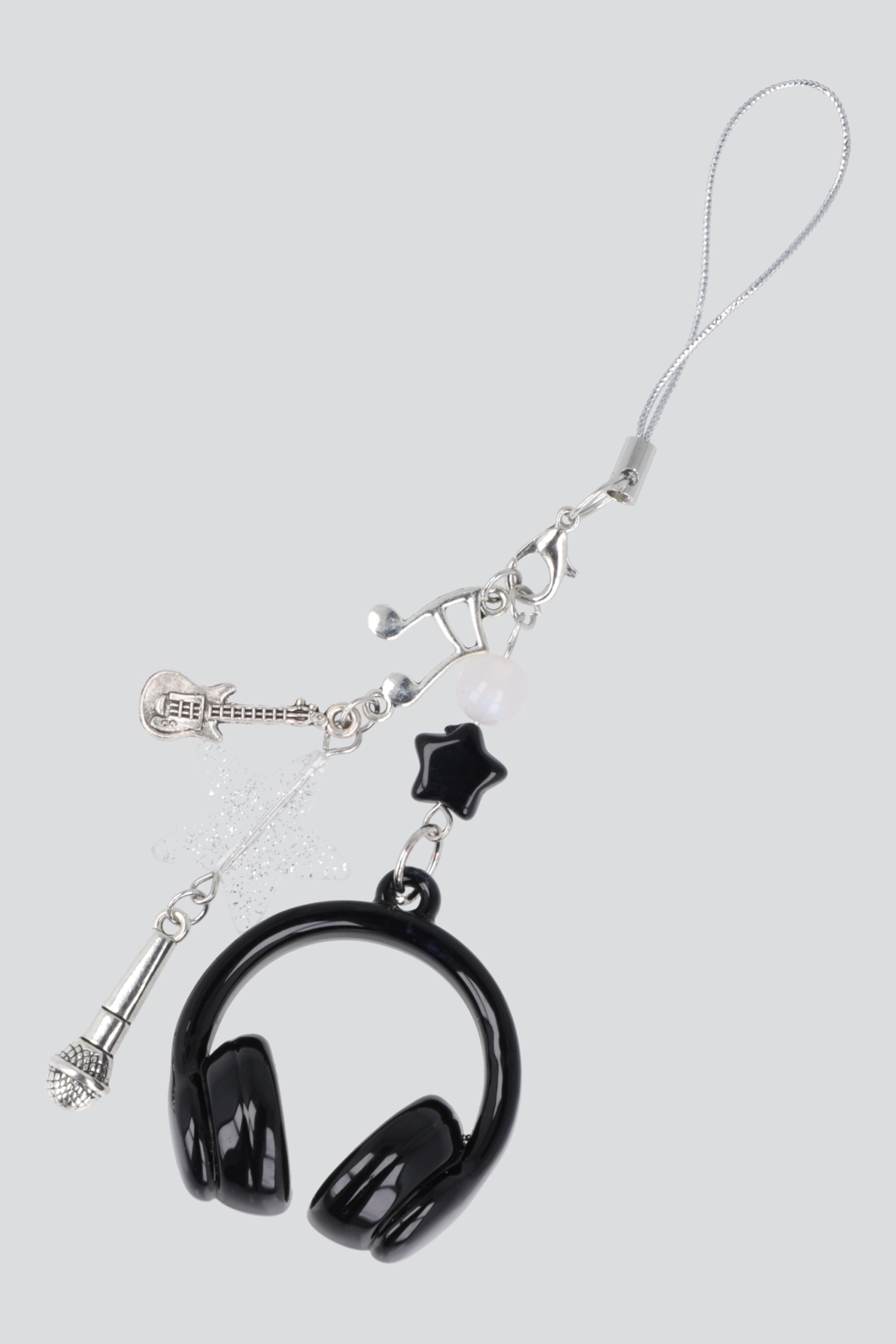 Cel charm headphones microfono NEGRO