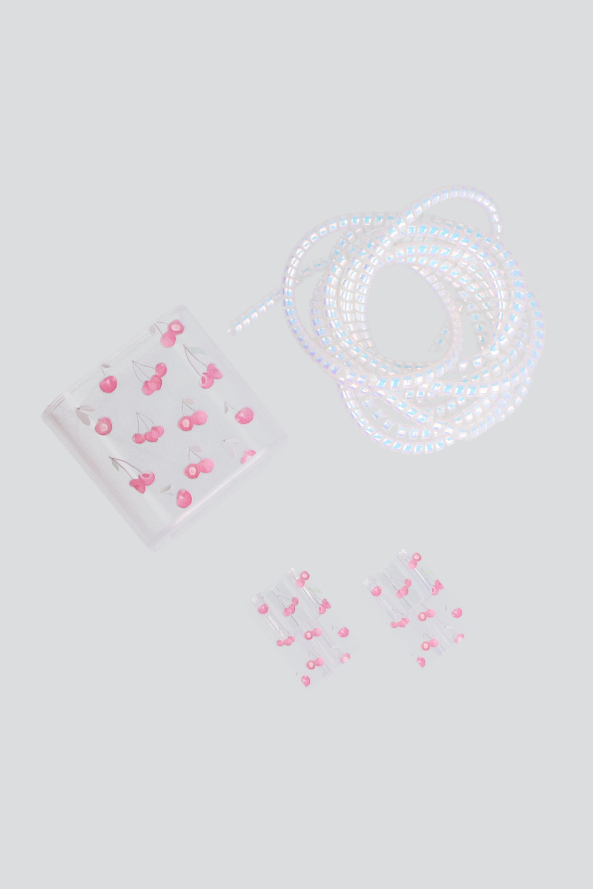 Set cubre cargador cerezas acuarela ROSA