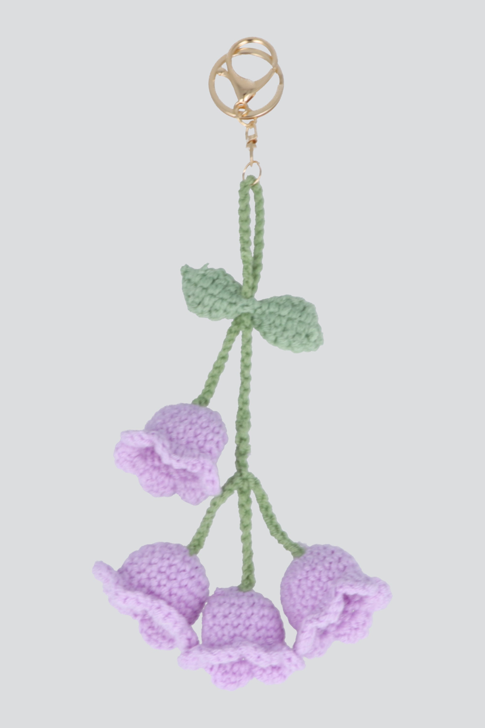 Llavero tulipanes crochet MORADO