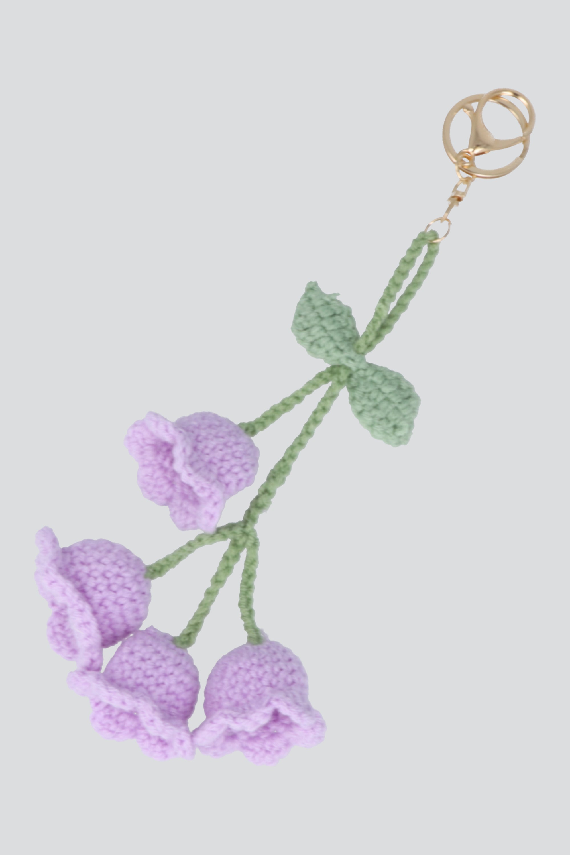 Llavero tulipanes crochet MORADO