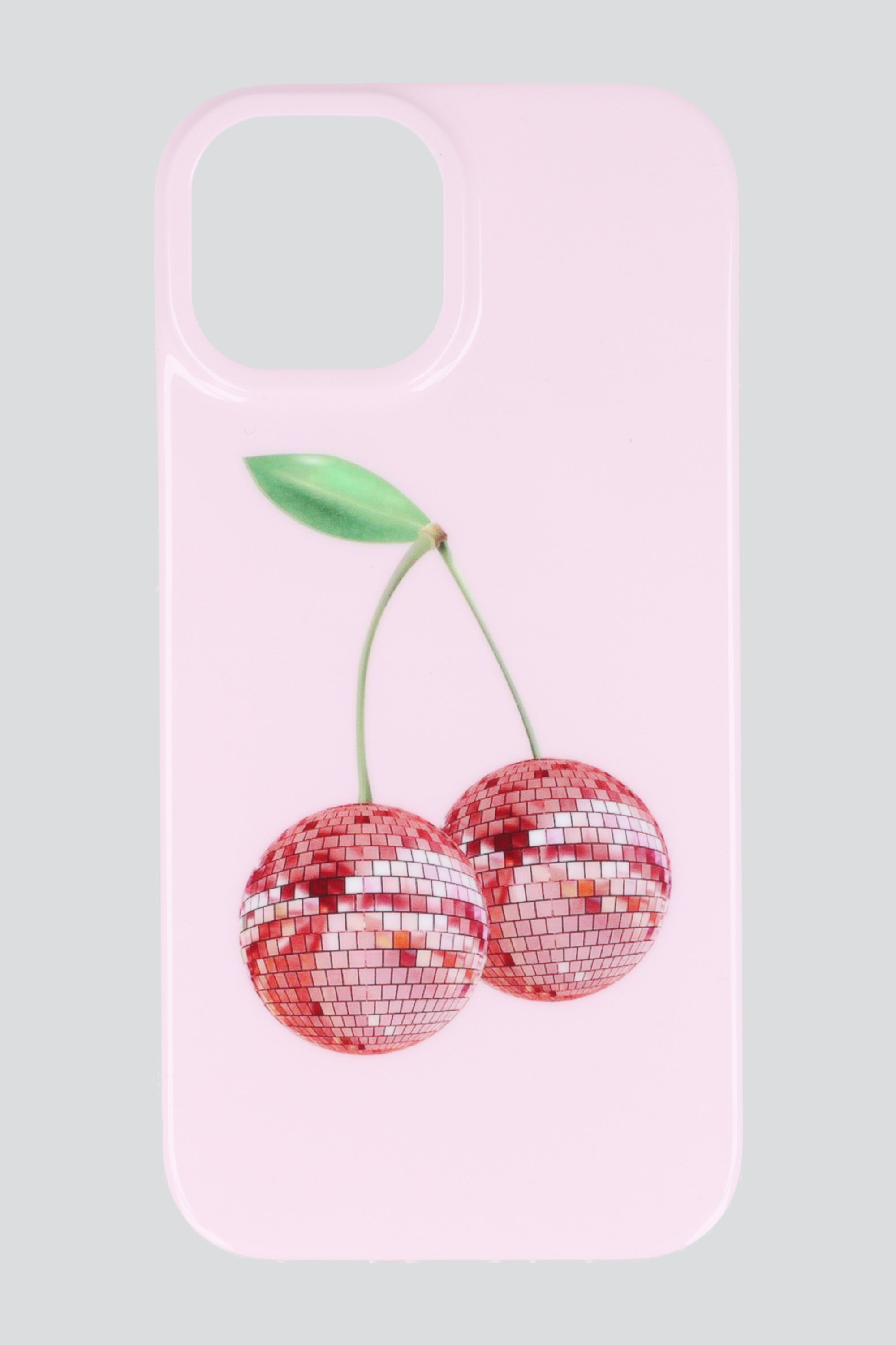 Funda iphone 15 cerezas disco ROSA