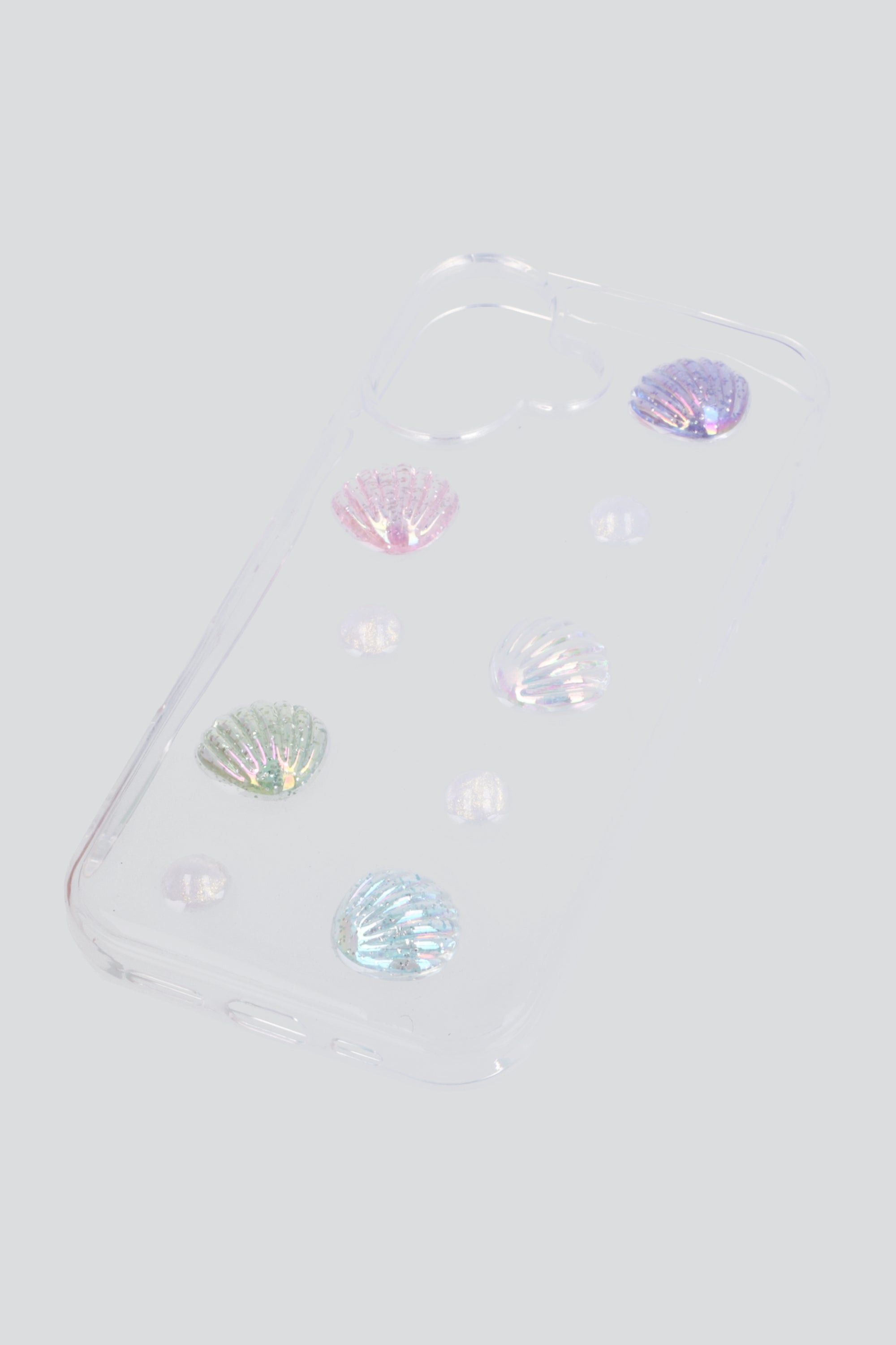 Funda iphone 17 conchas y perlas TRANSPARENTE