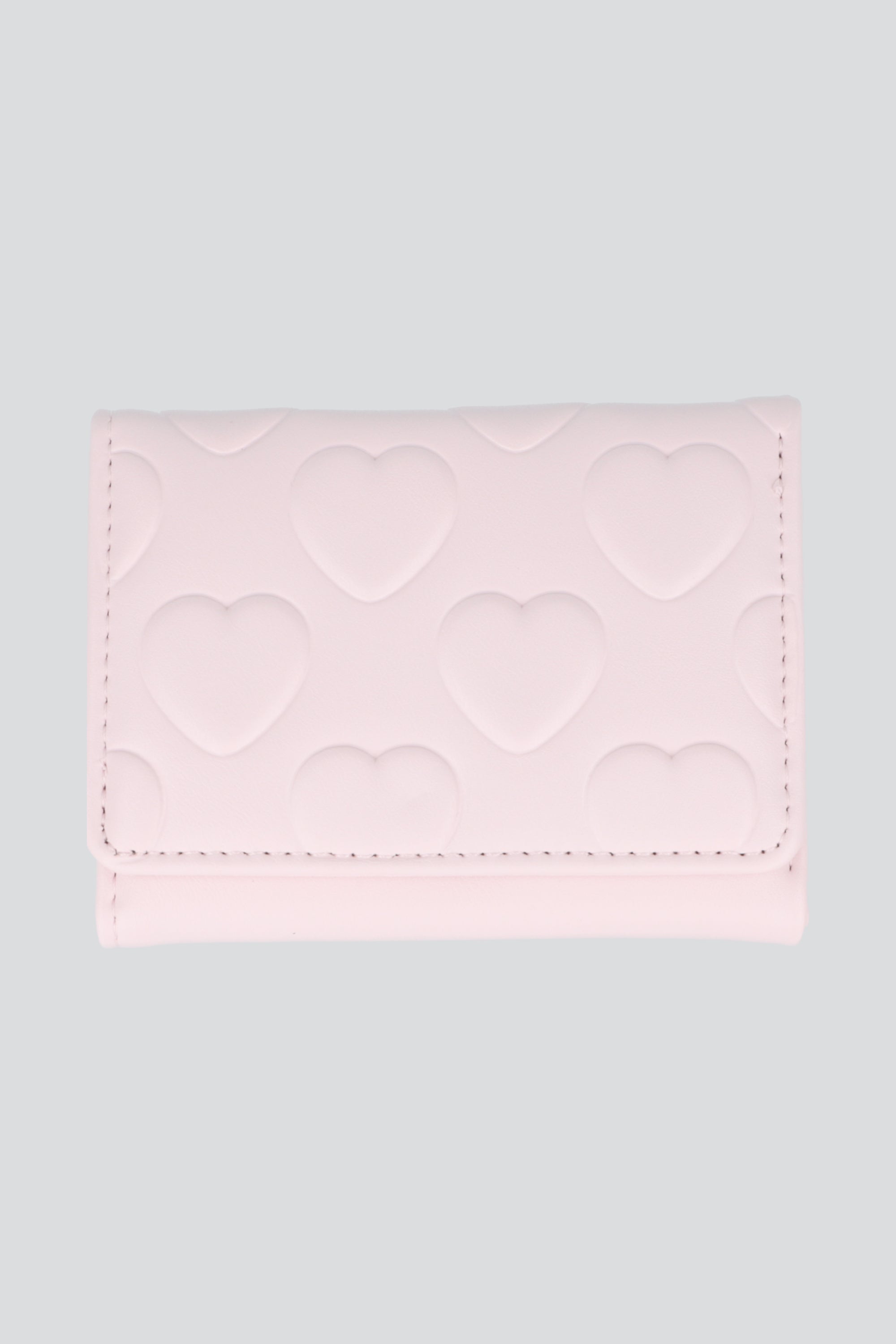 Cartera PU textura corazones ROSA