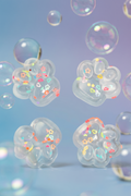 Set 4 squishies mini huellitas
