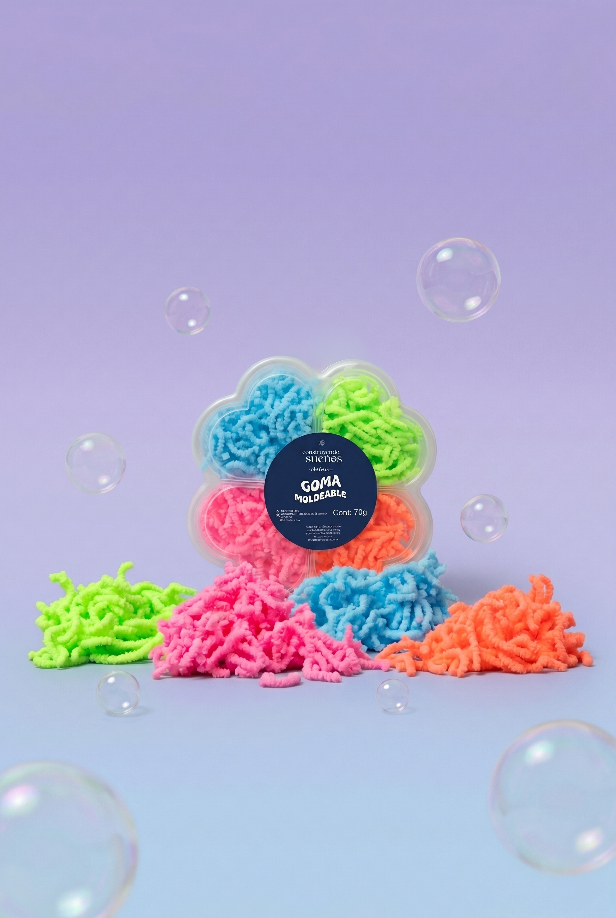 Slime gusanos divertidos MULTICOLOR