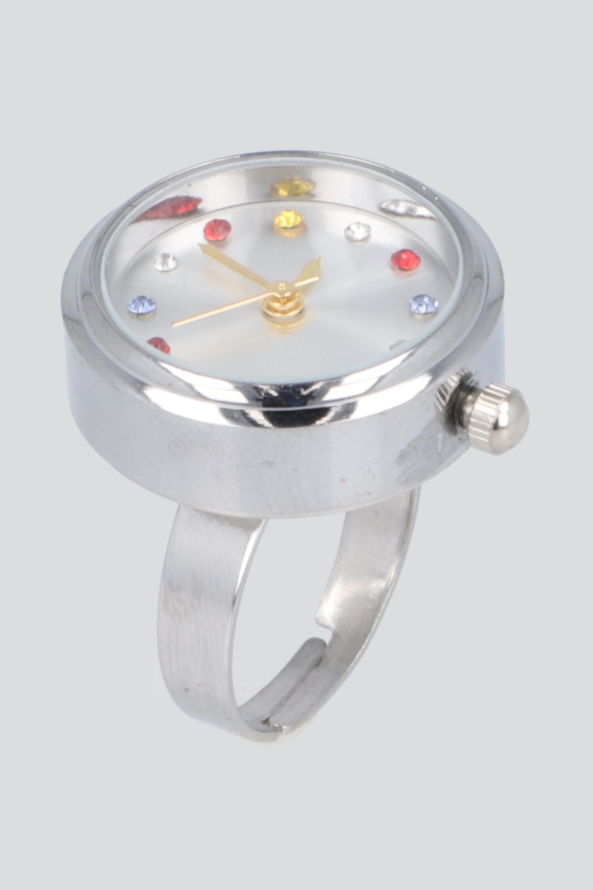 Anillo reloj detalle color PLATA