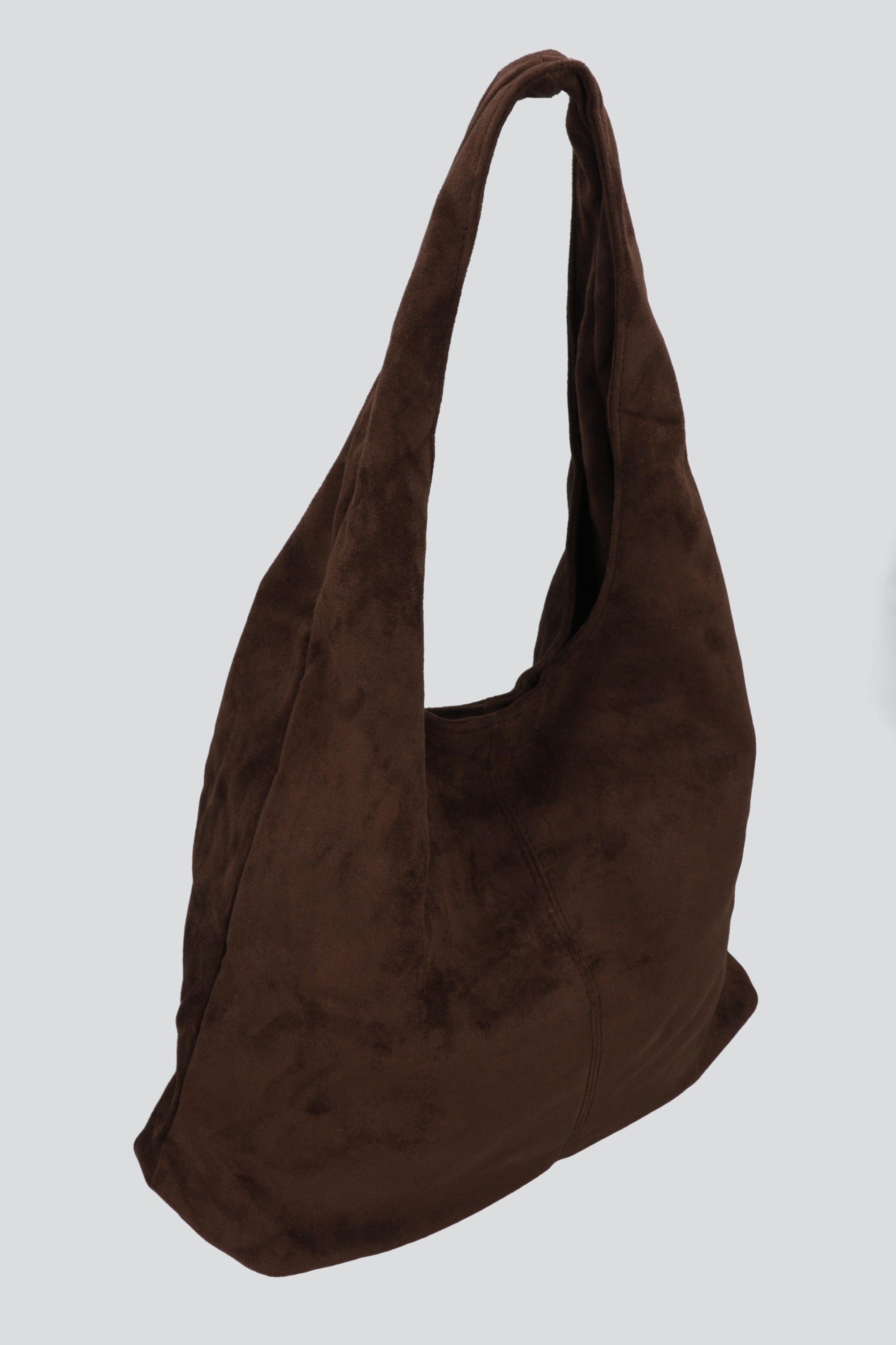 Bolsa hobo slouchy gamucina CHOCOLATE