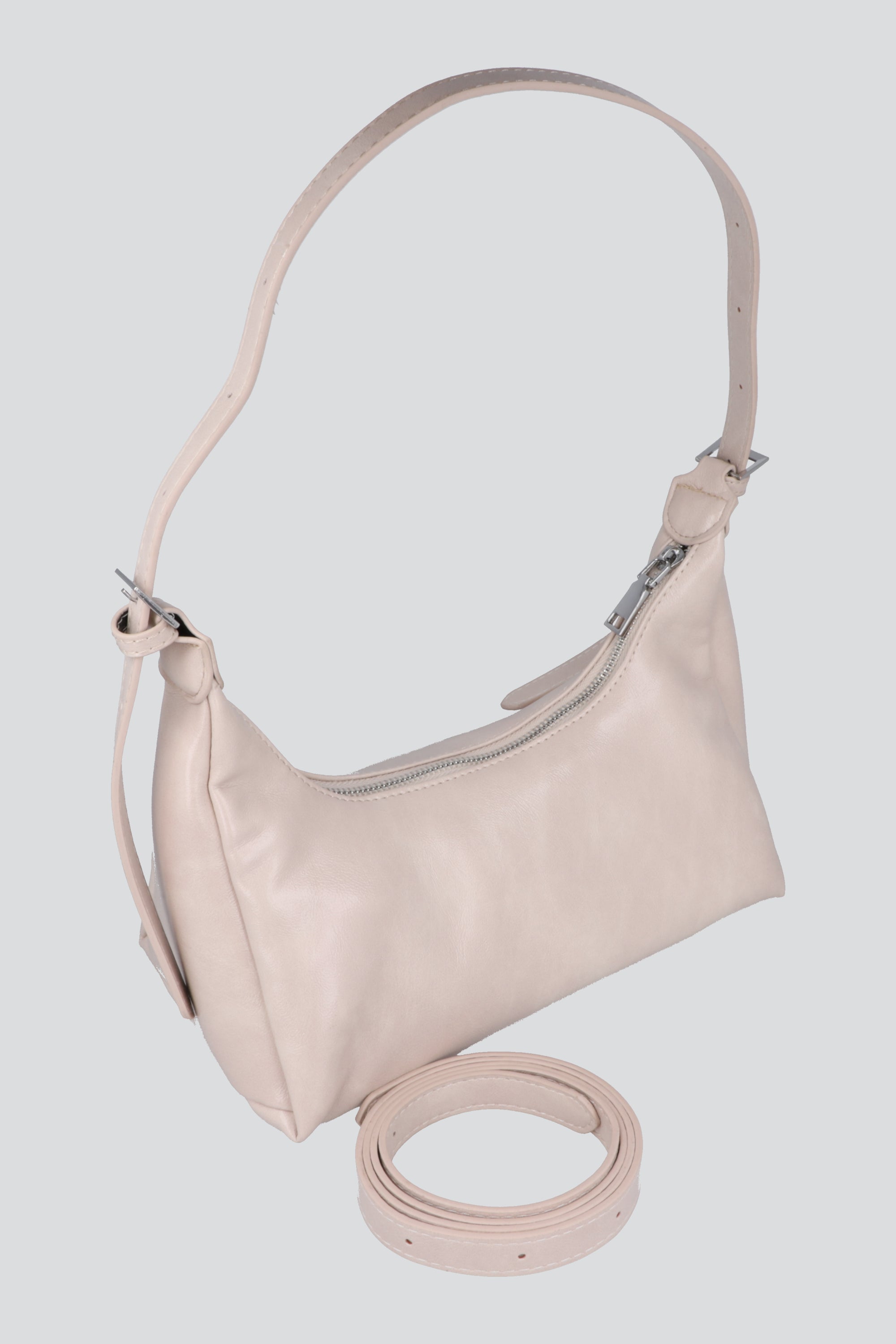 Bolsa baguette pu glossy BLANCO