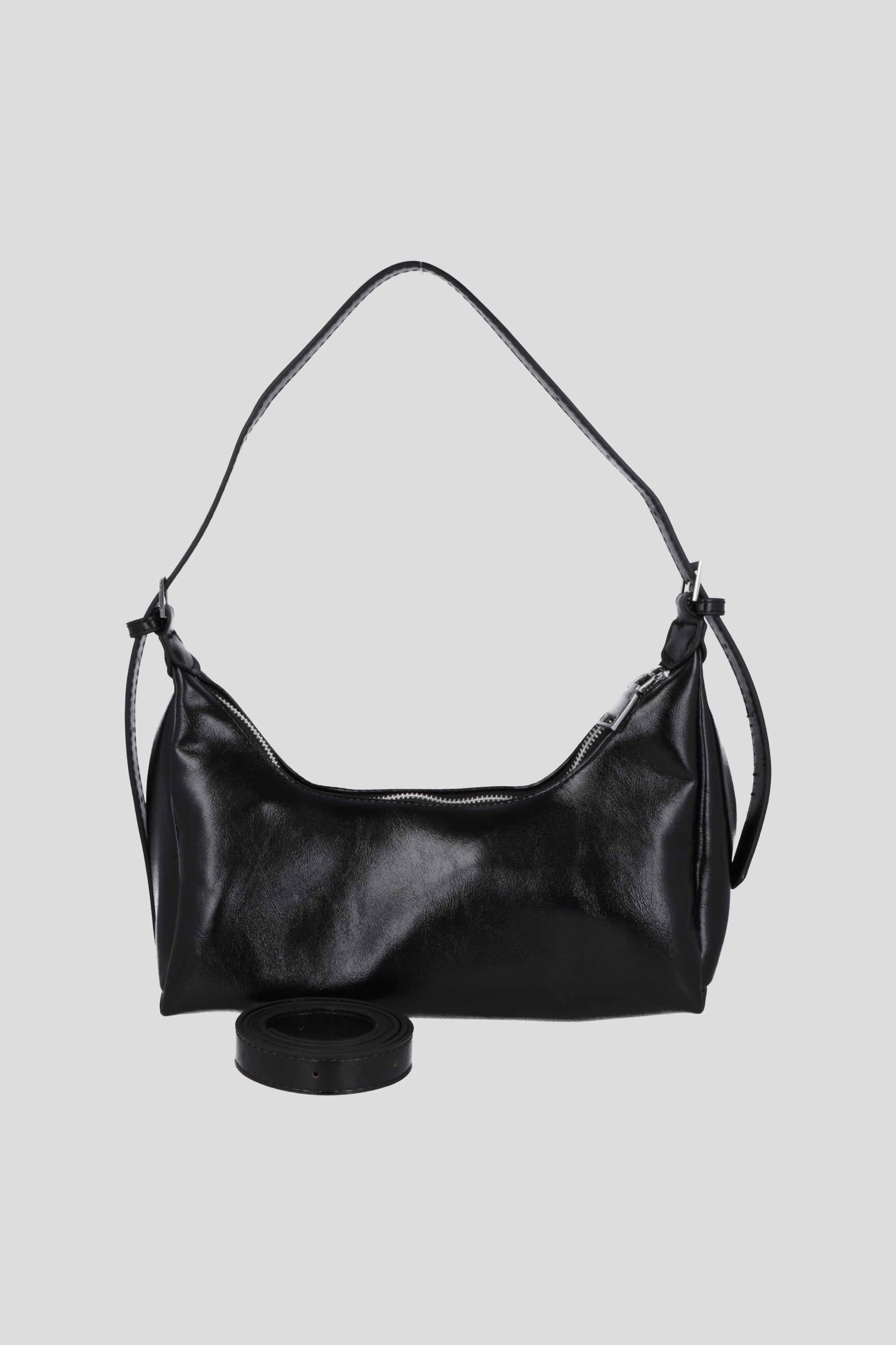 Bolsa baguette pu glossy NEGRO