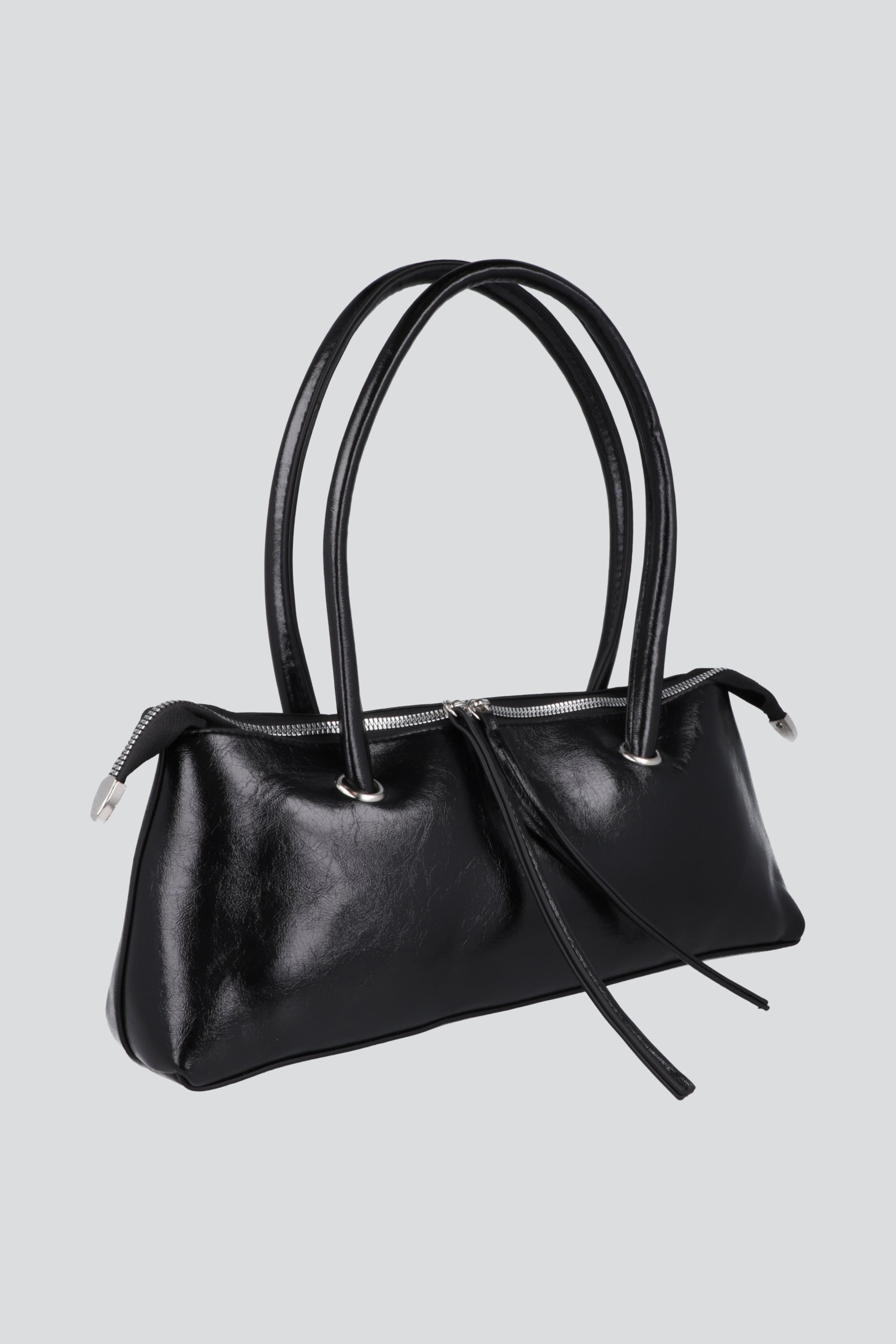 Bolsa baguette larga charol NEGRO
