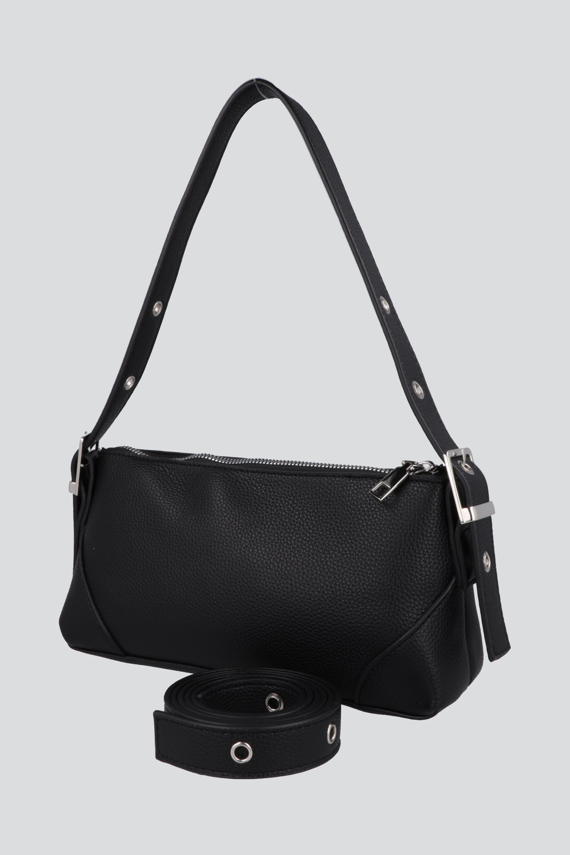 Bolsa shoulder deslavada NEGRO