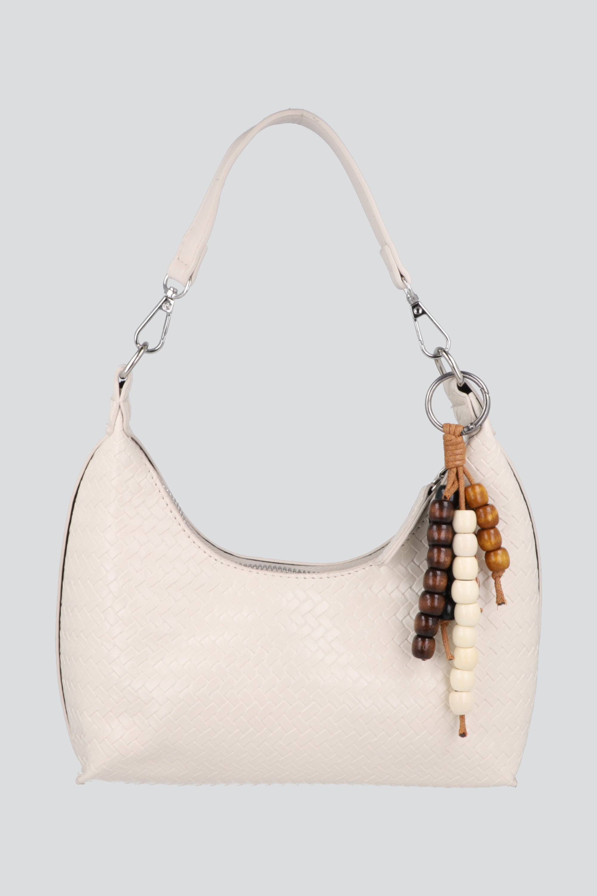 Bolsa shoulder charm textura HUESO