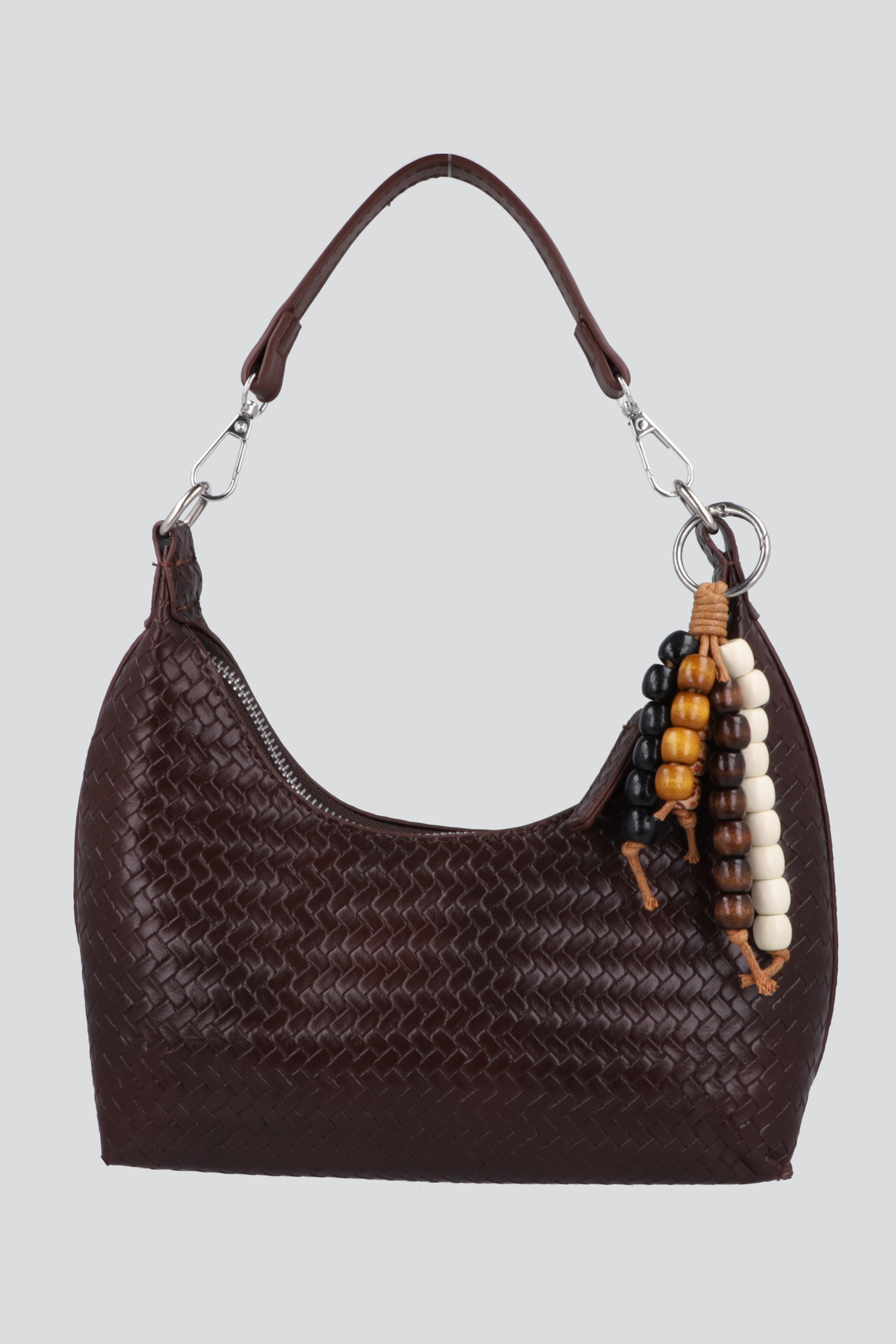 Bolsa shoulder charm textura CAFE