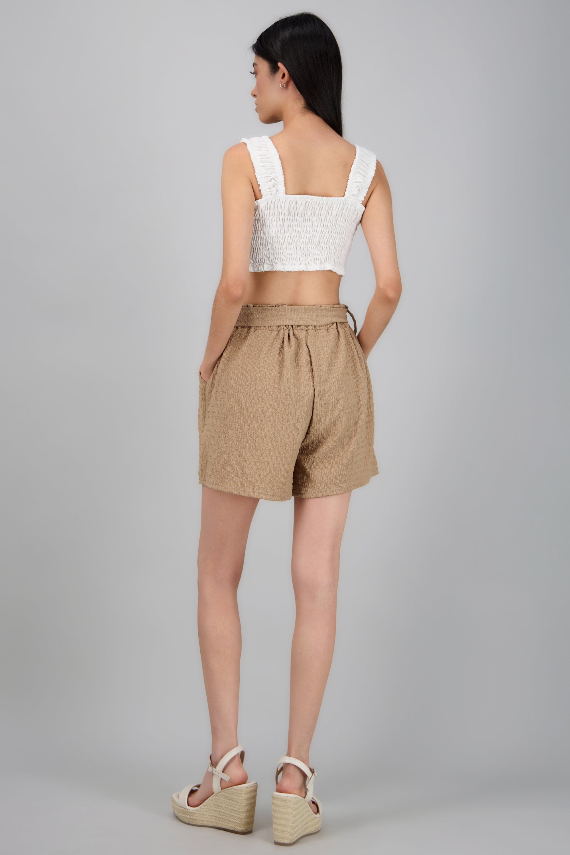 Short con pretina de amarre ARENA