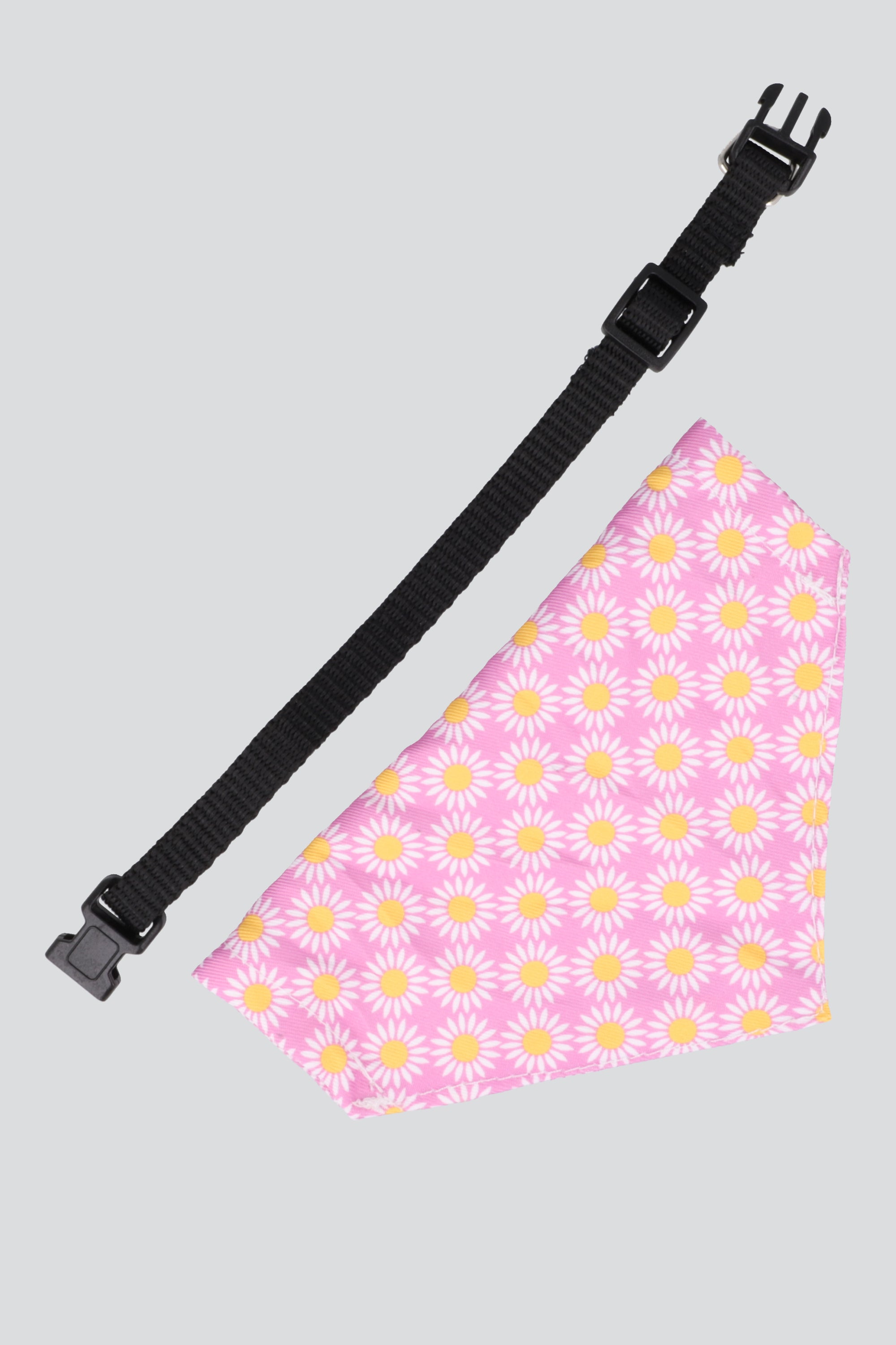 Collar bandana mascota flores ROSA