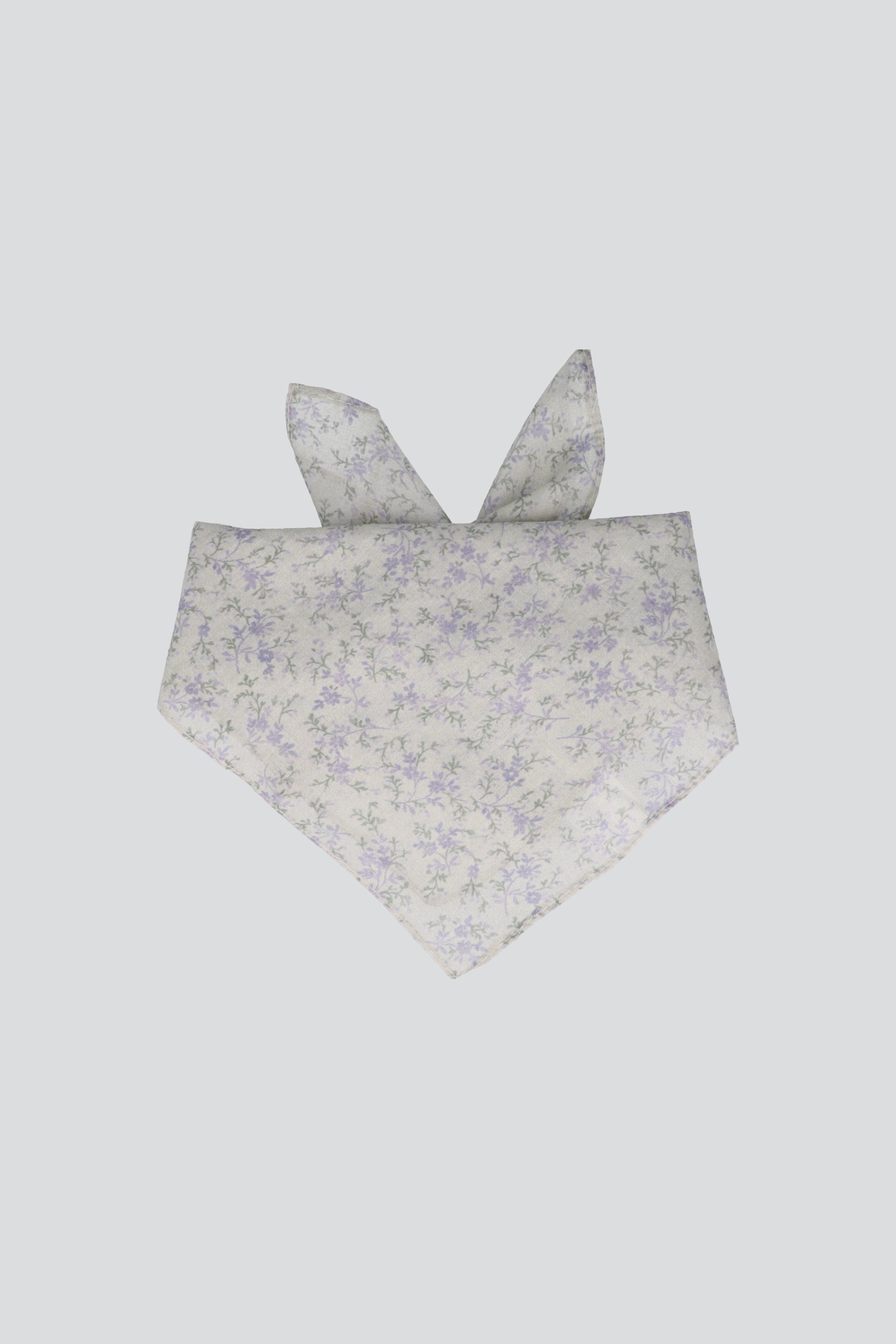 Pañuelo algodón mini flores BEIGE