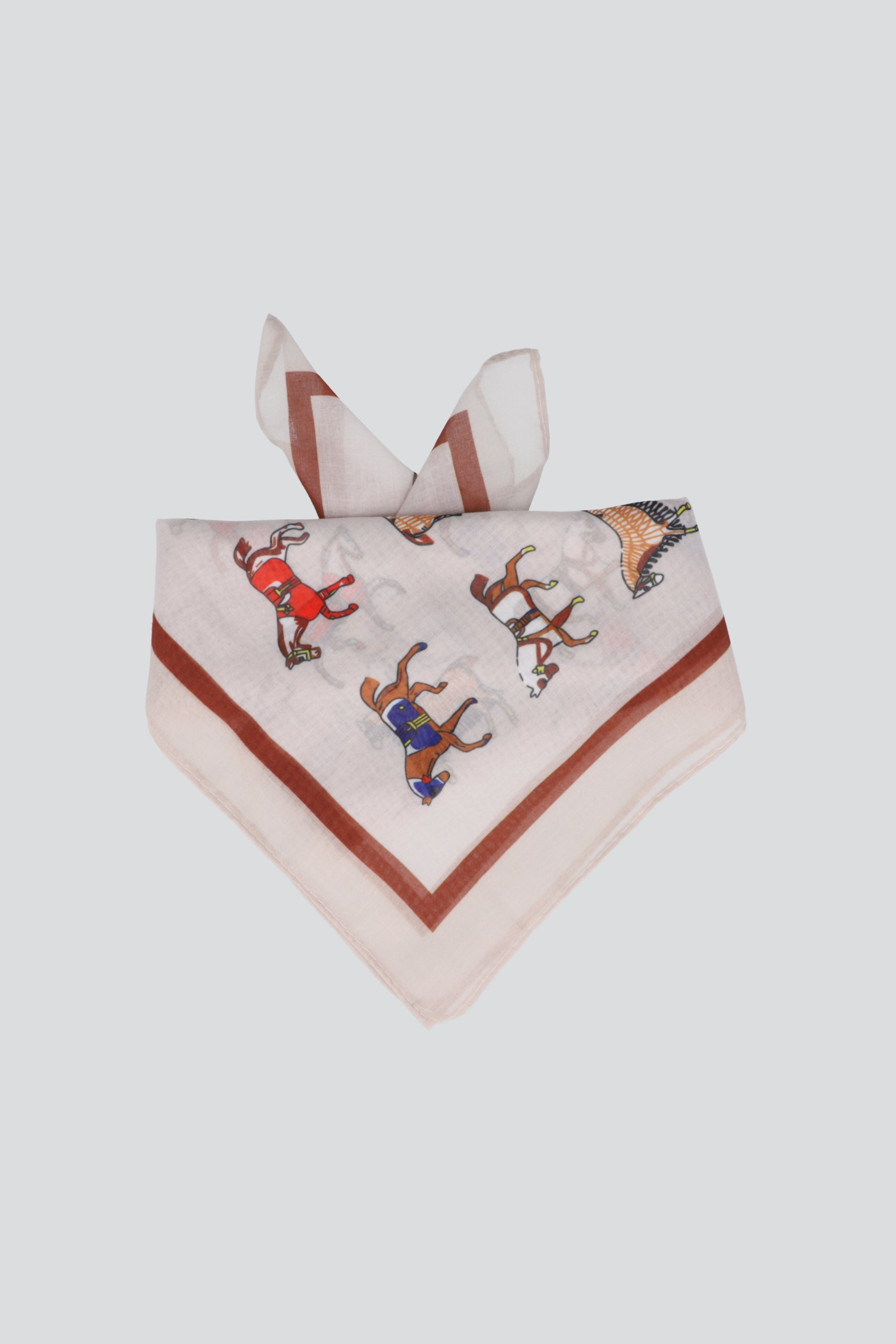 Pañuelo print caballos KHAKI