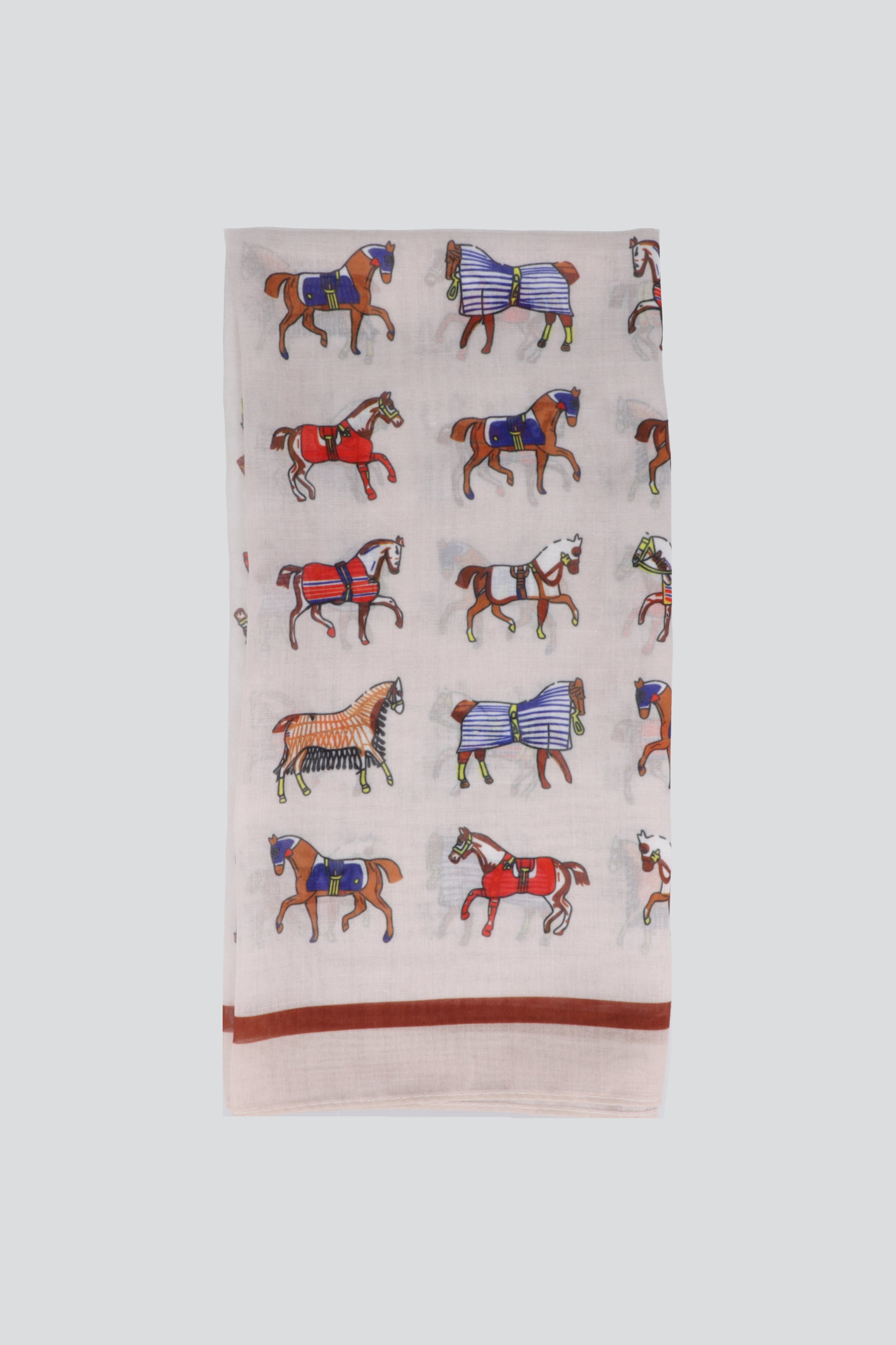 Pañuelo print caballos KHAKI