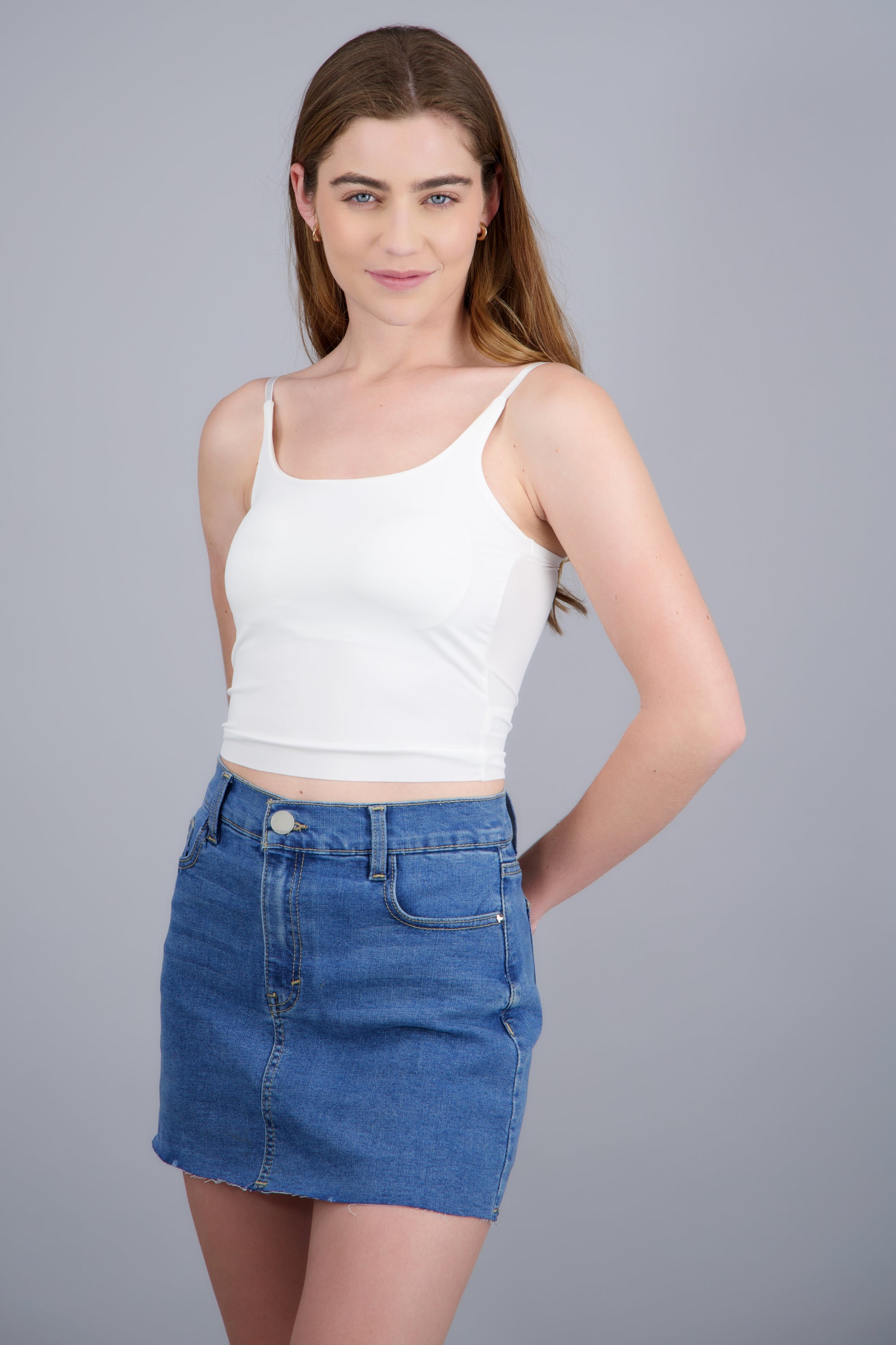 Top tirantes ajustables con copas BLANCO