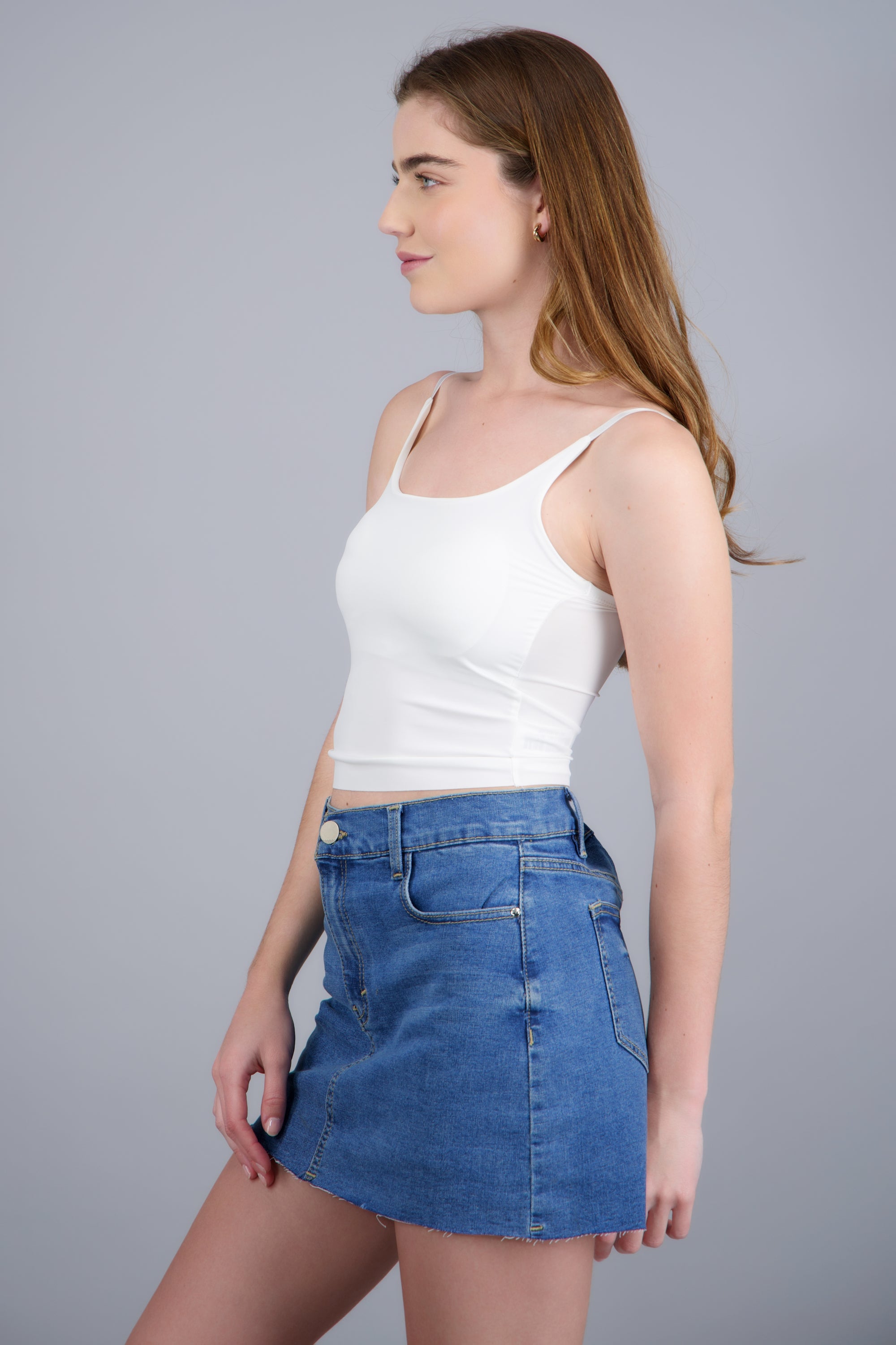 Top tirantes ajustables con copas BLANCO