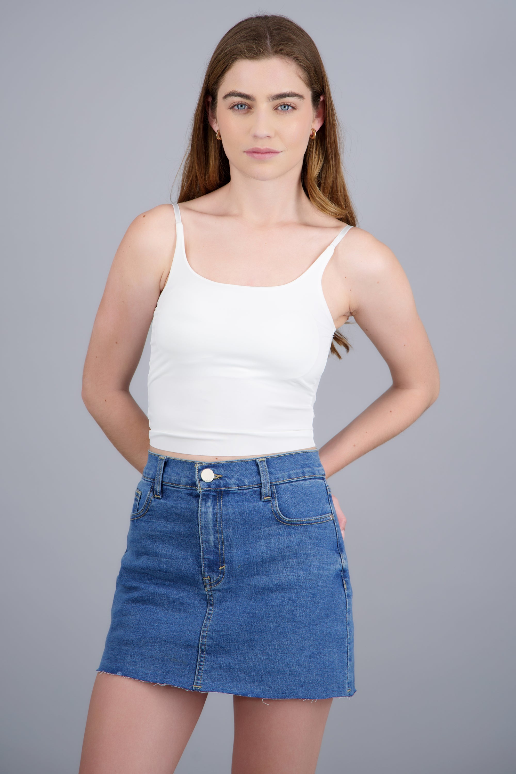 Top tirantes ajustables con copas BLANCO