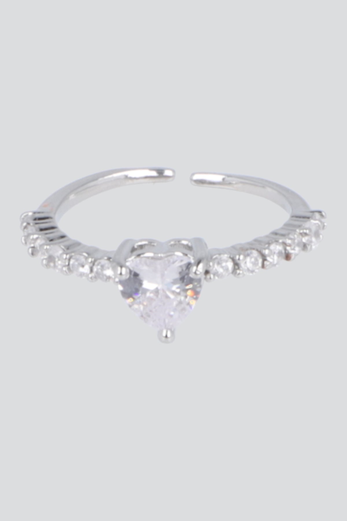 ANILLO CORAZON CRISTAL BRILLOS PQ TRANSPARENTE