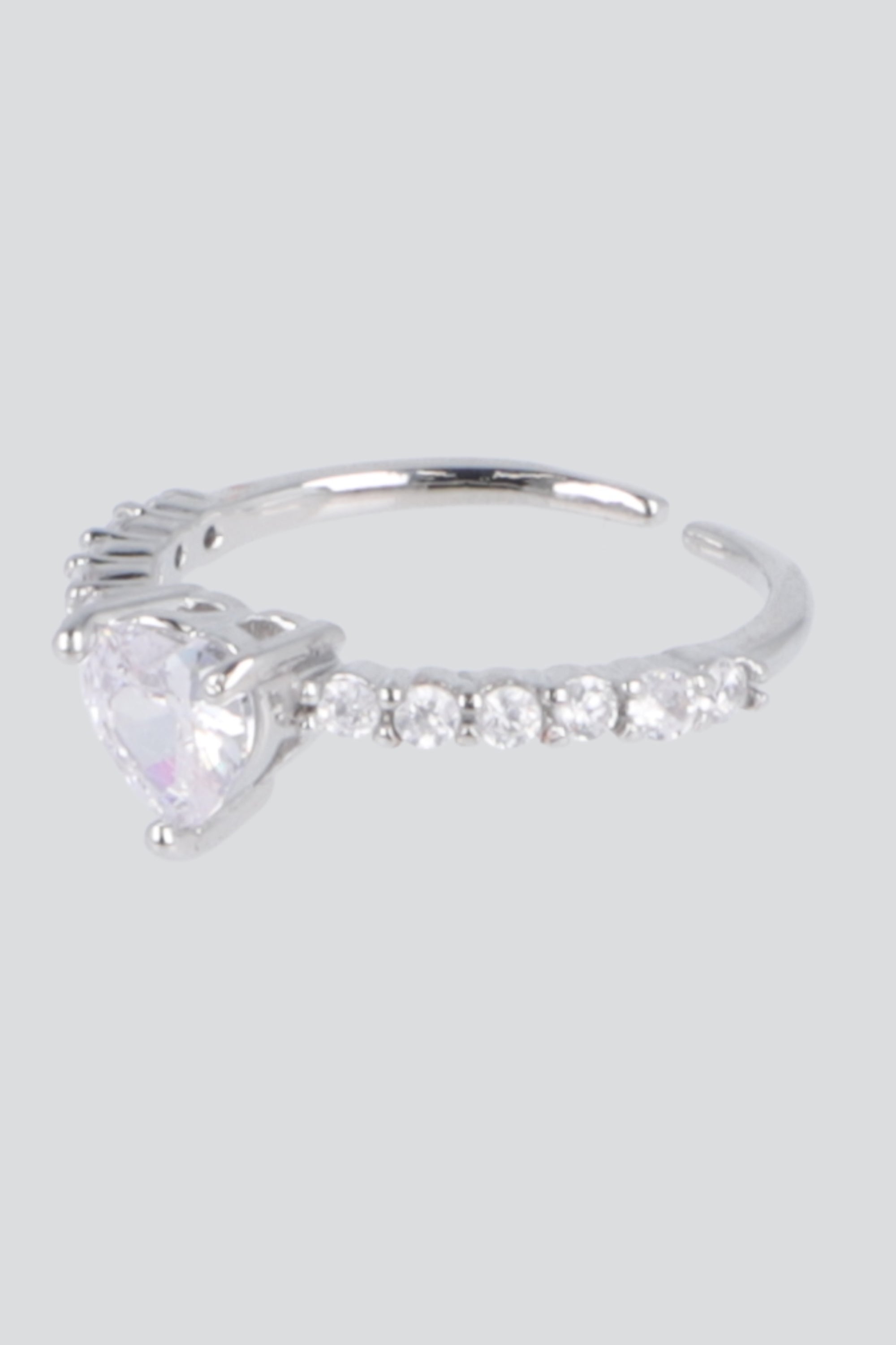 ANILLO CORAZON CRISTAL BRILLOS PQ TRANSPARENTE