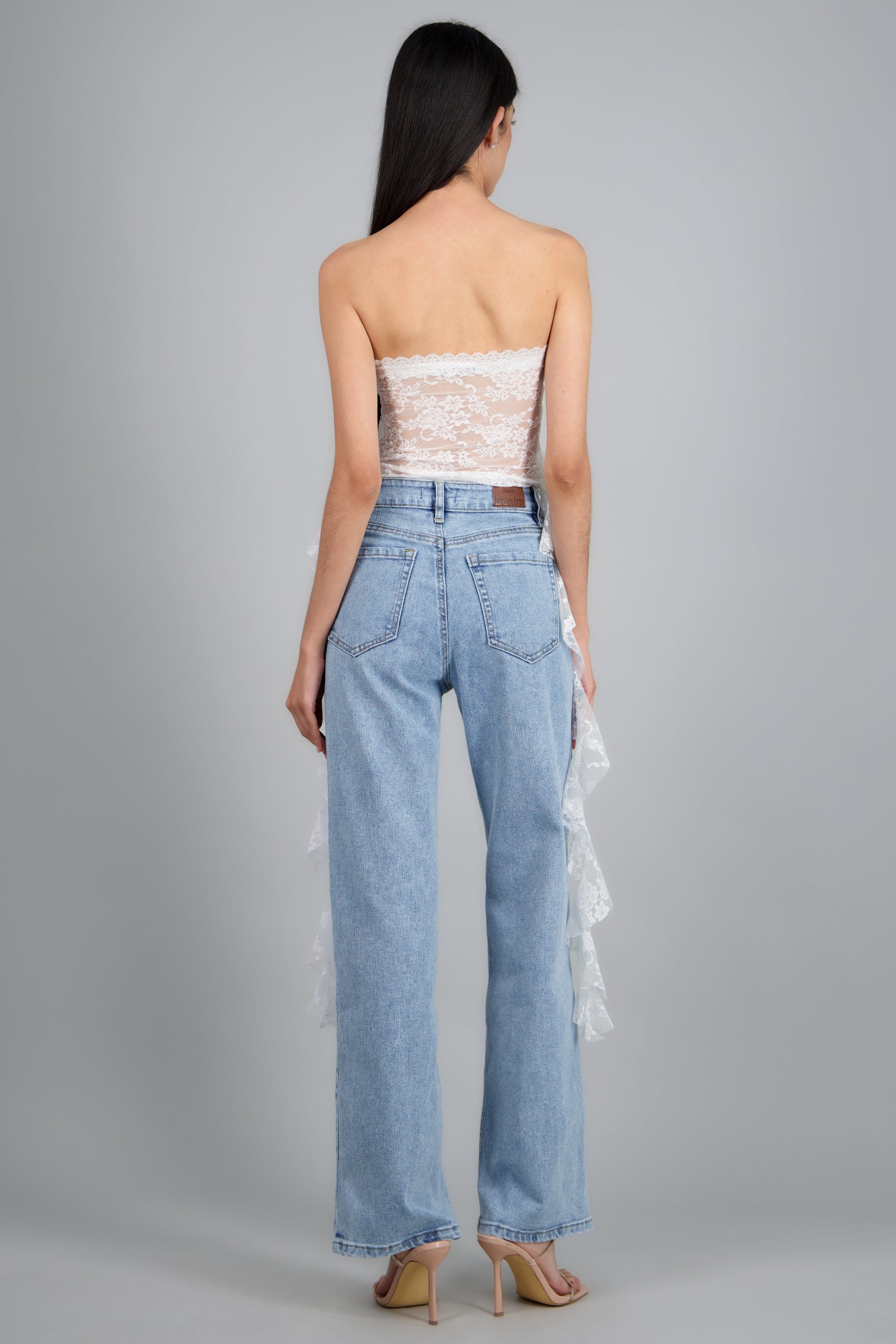 Top olanes encaje BLANCO