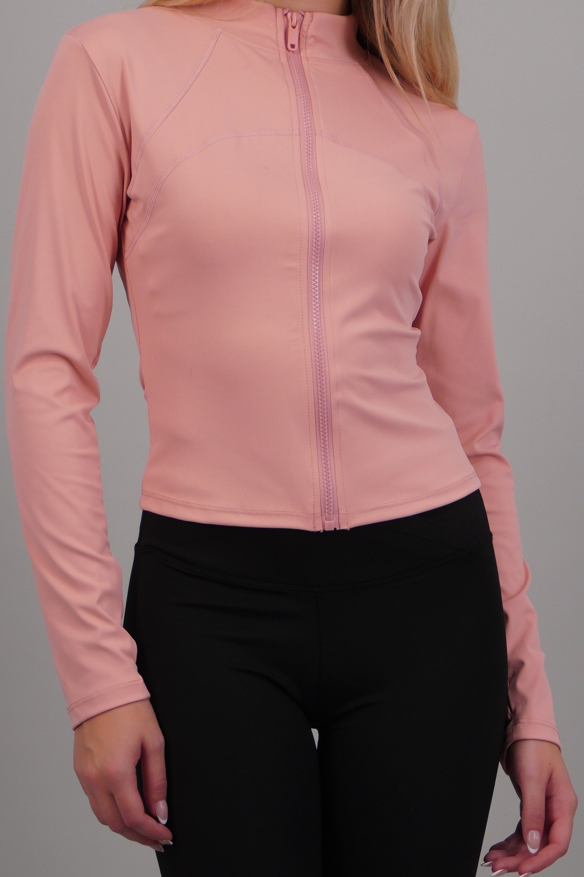 Chamarra con zipper deportiva PALO DE ROSA