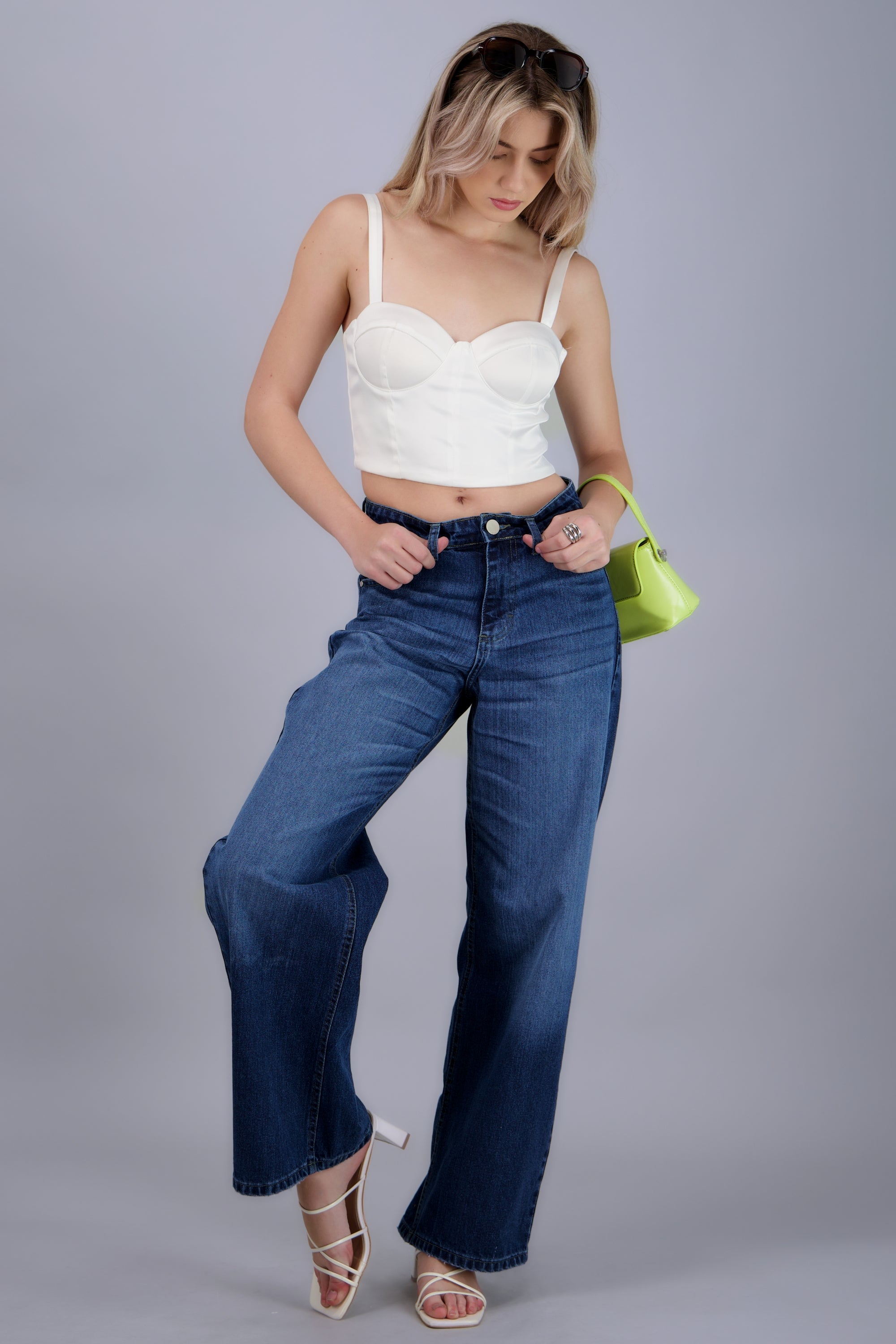 Jeans wide leg amplios MEDIUM WASH