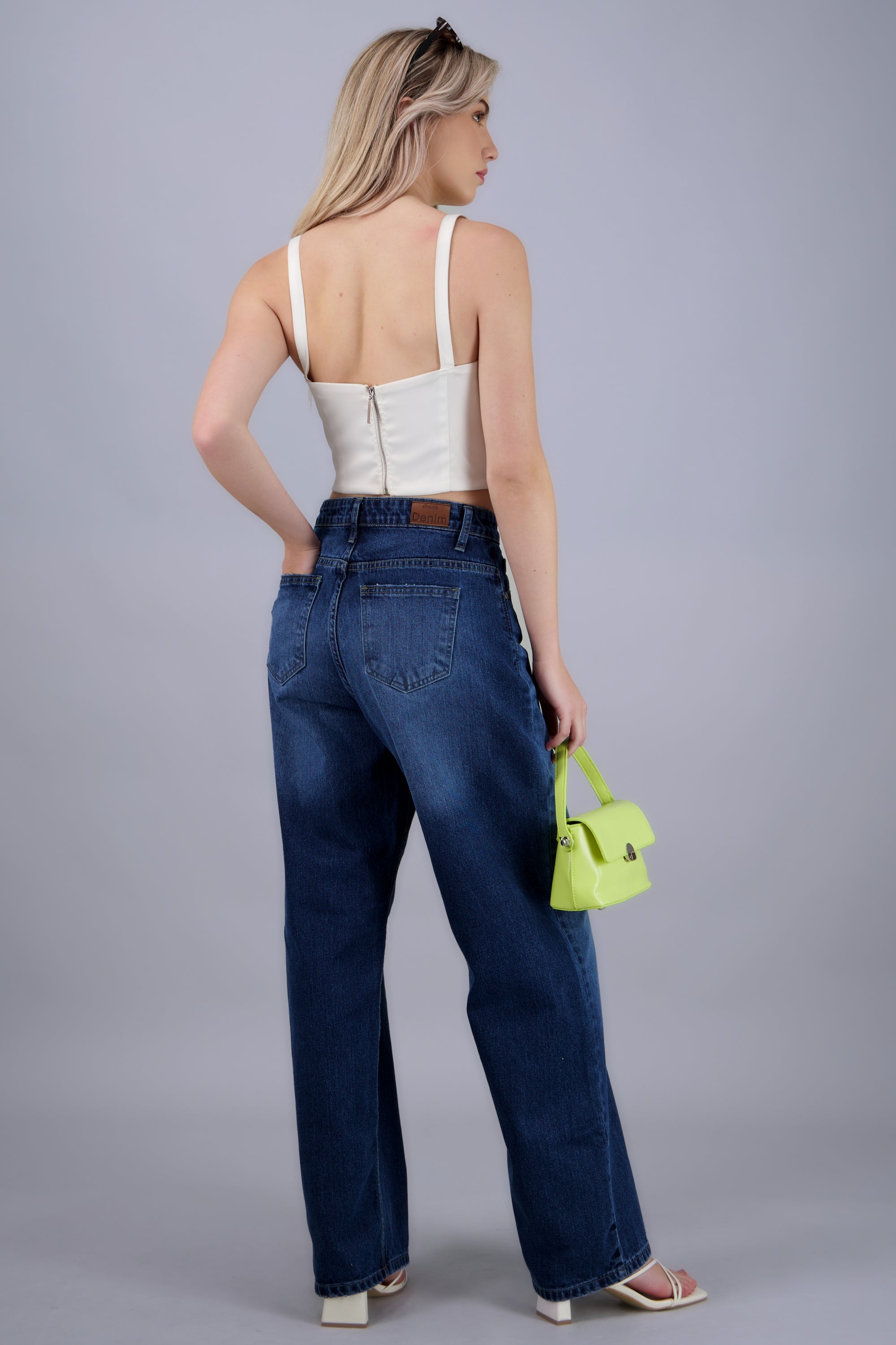 Jeans wide leg amplios MEDIUM WASH